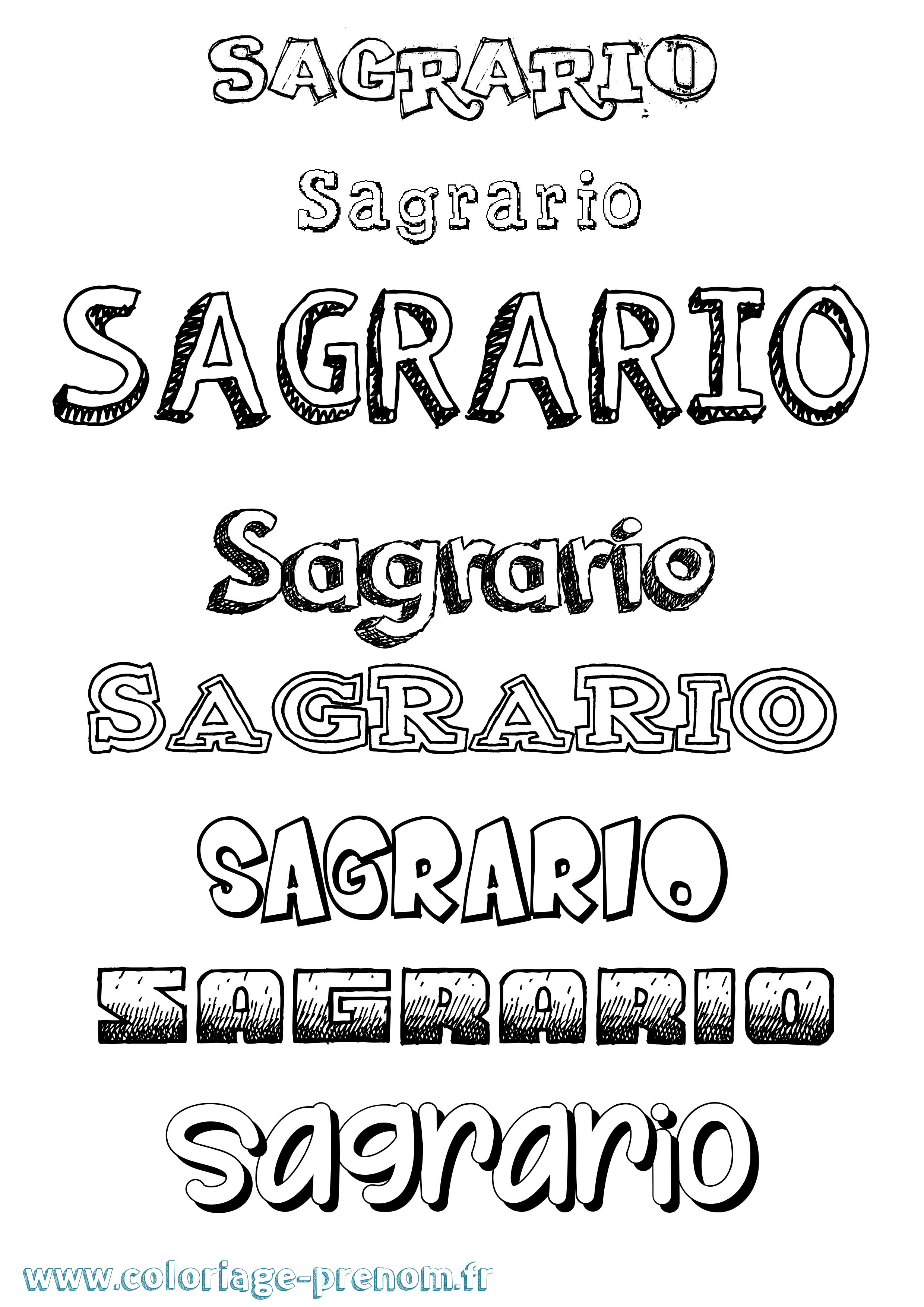 Coloriage Sagrario Dessiné Coloriage prénom Sagrario Dessiné
