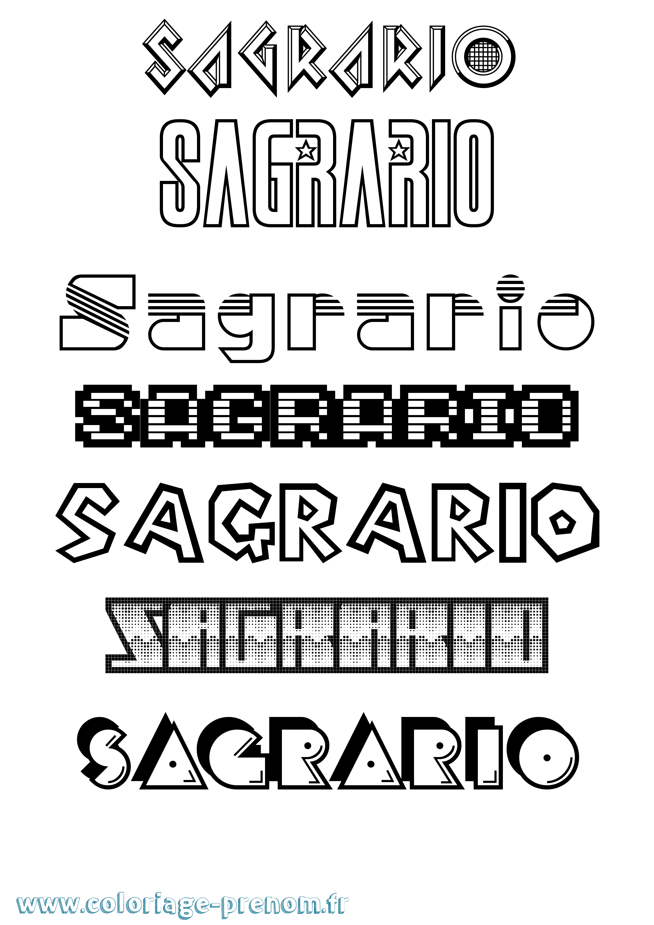 Coloriage Sagrario Jeux Vidéos Coloriage prénom Sagrario Jeux Vidéos