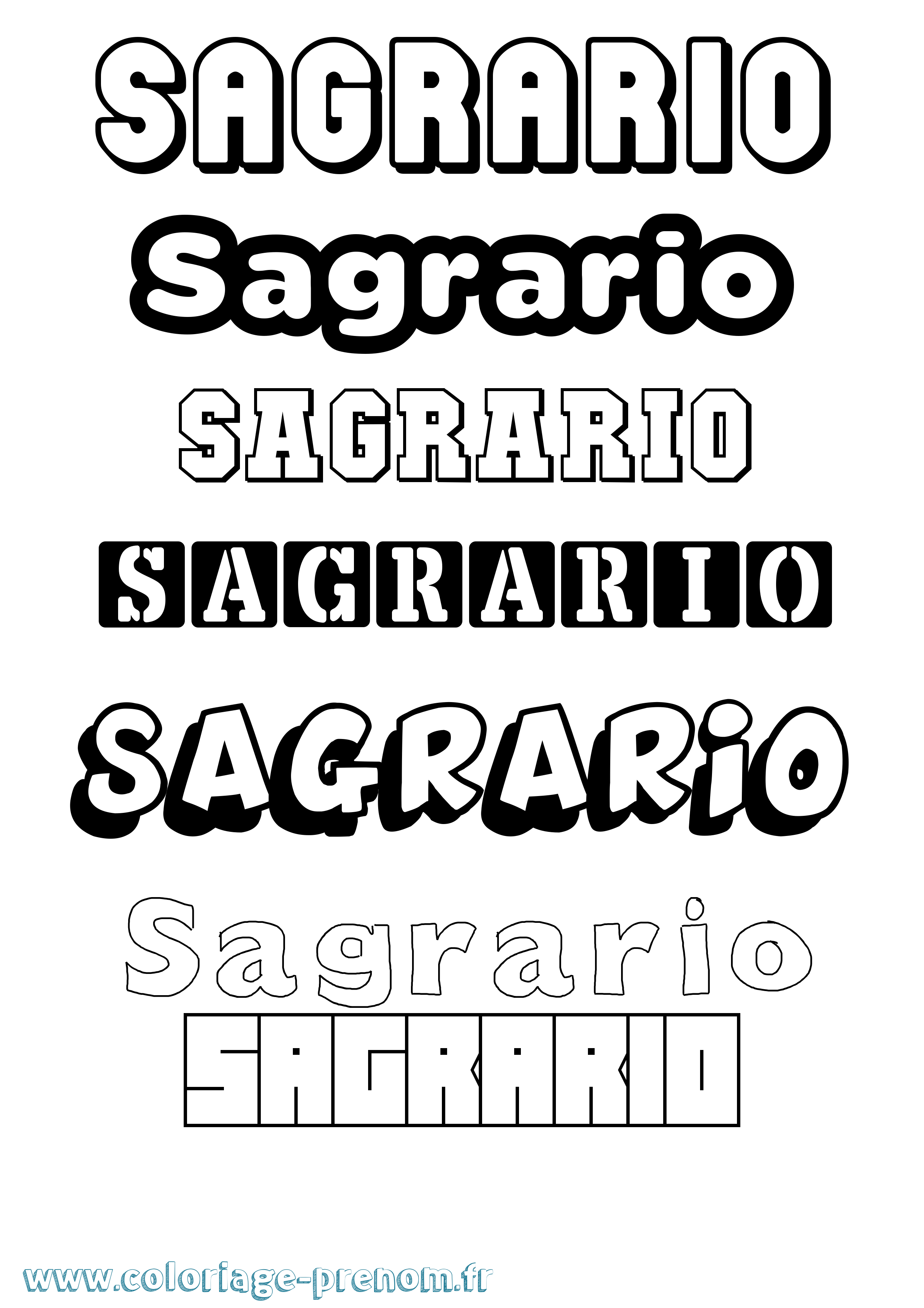 Coloriage Sagrario Simple Coloriage prénom Sagrario Simple