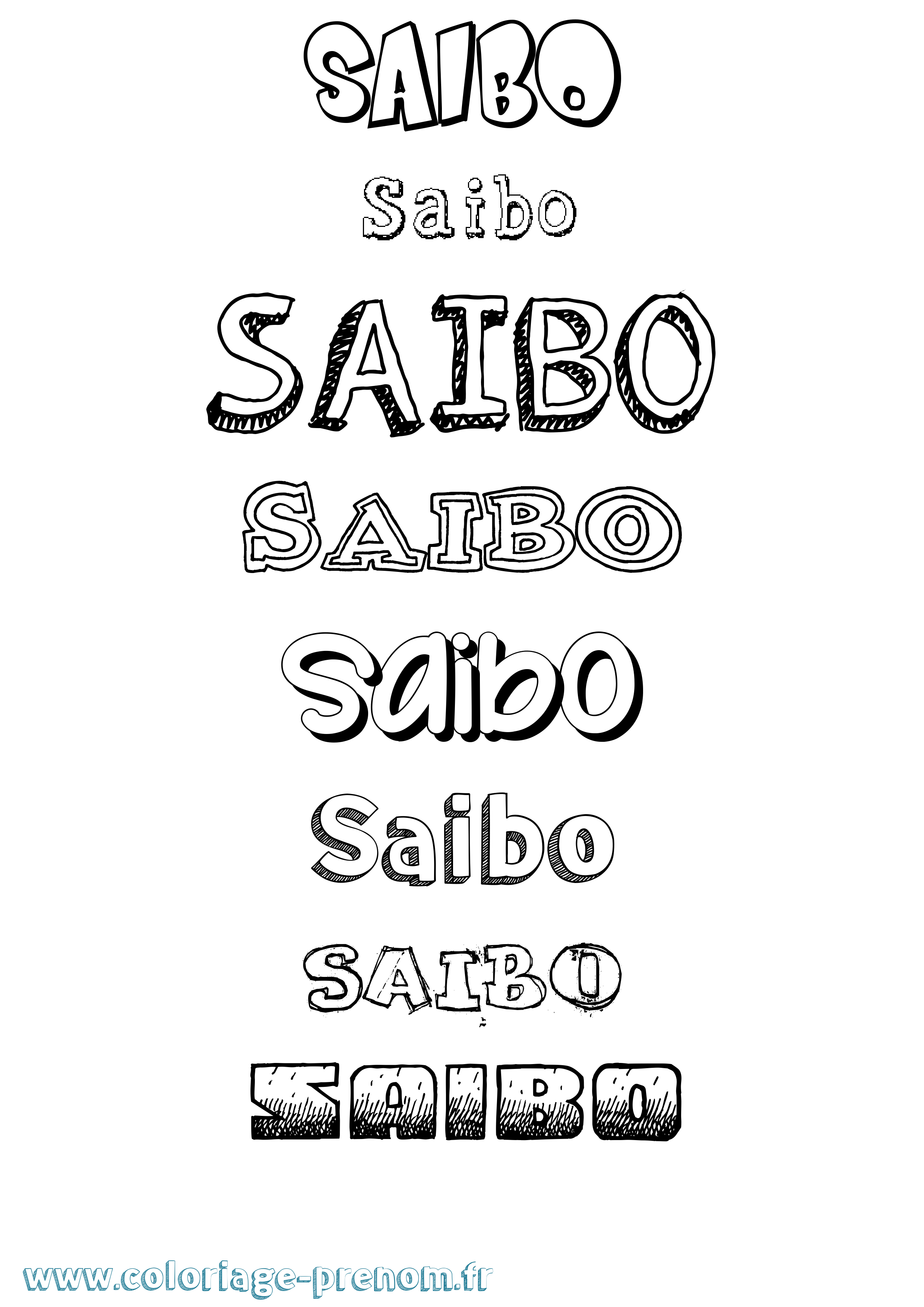 Coloriage Saibo Dessiné Coloriage prénom Saibo Dessiné