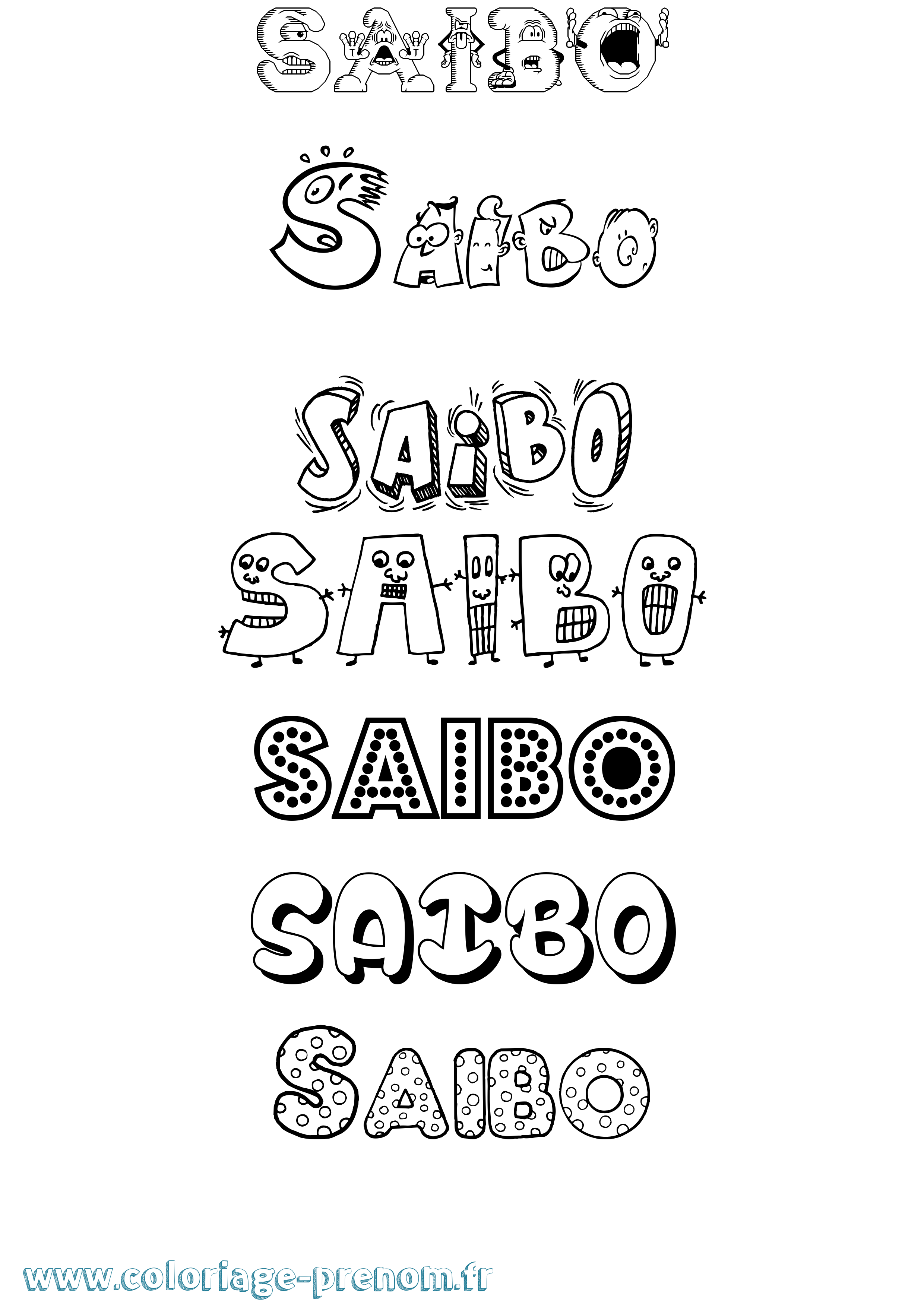 Coloriage Saibo Fun Coloriage prénom Saibo Fun