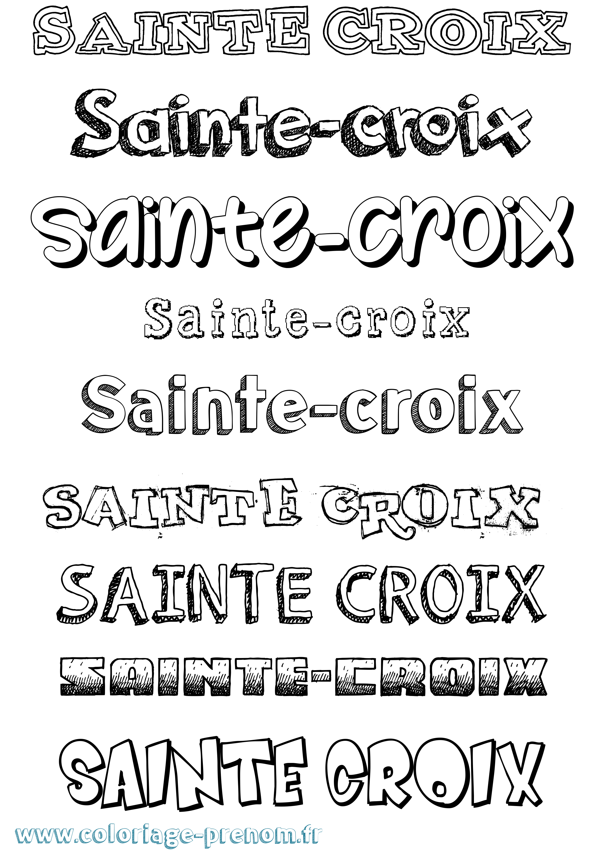 Coloriage Sainte-Croix Dessiné Coloriage prénom Sainte-Croix Dessiné