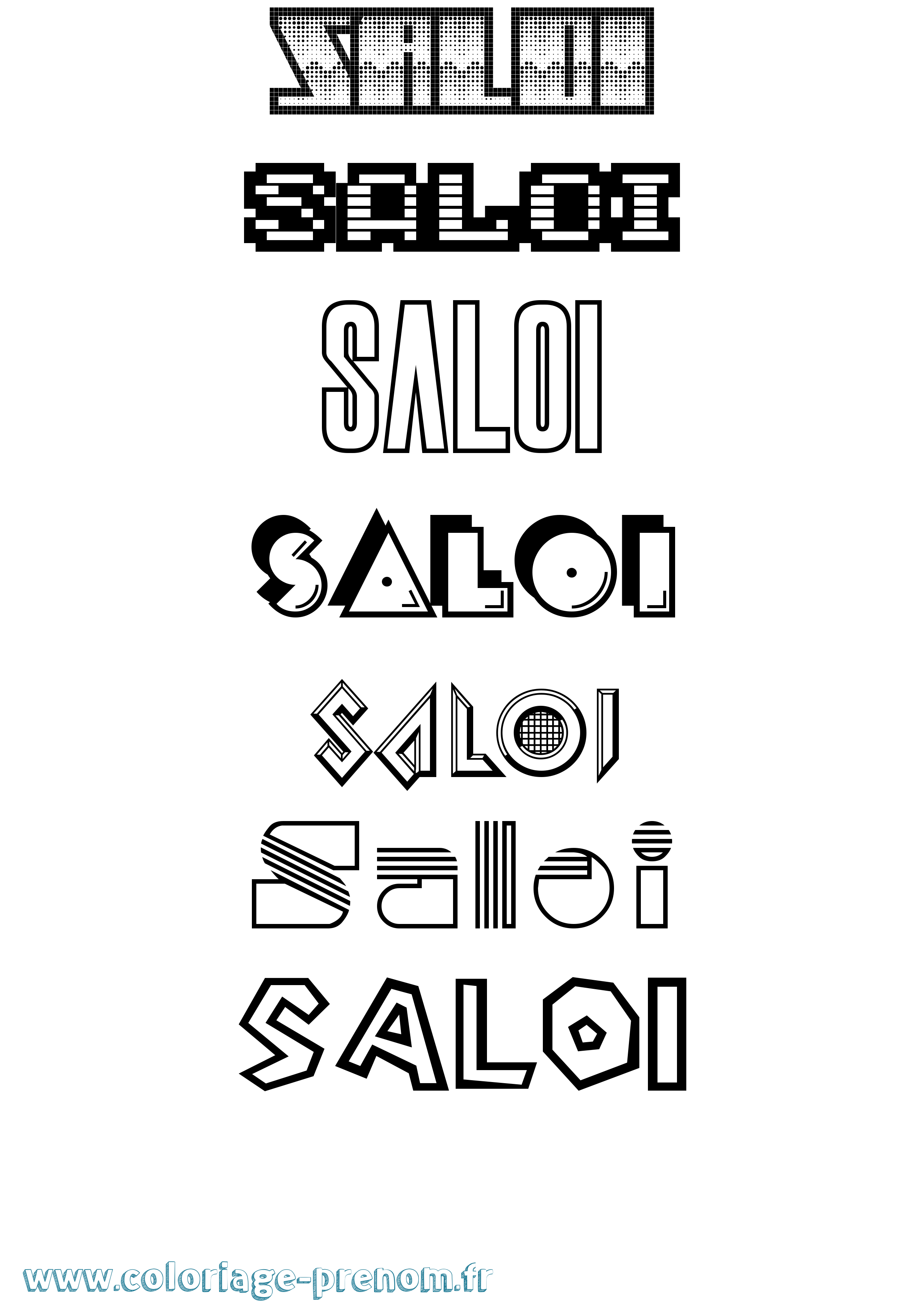 Coloriage Saloi Jeux Vidéos Coloriage prénom Saloi Jeux Vidéos