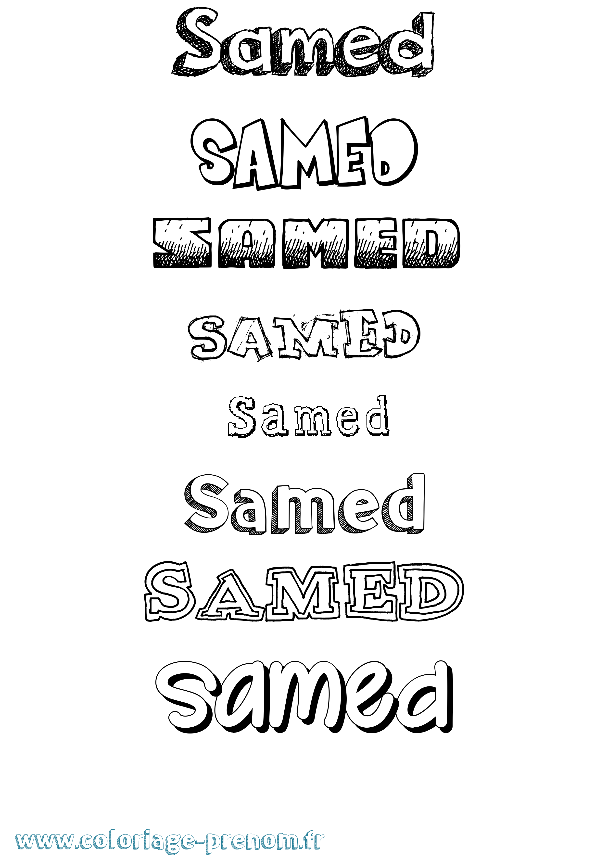 Coloriage Samed Dessiné Coloriage prénom Samed Dessiné