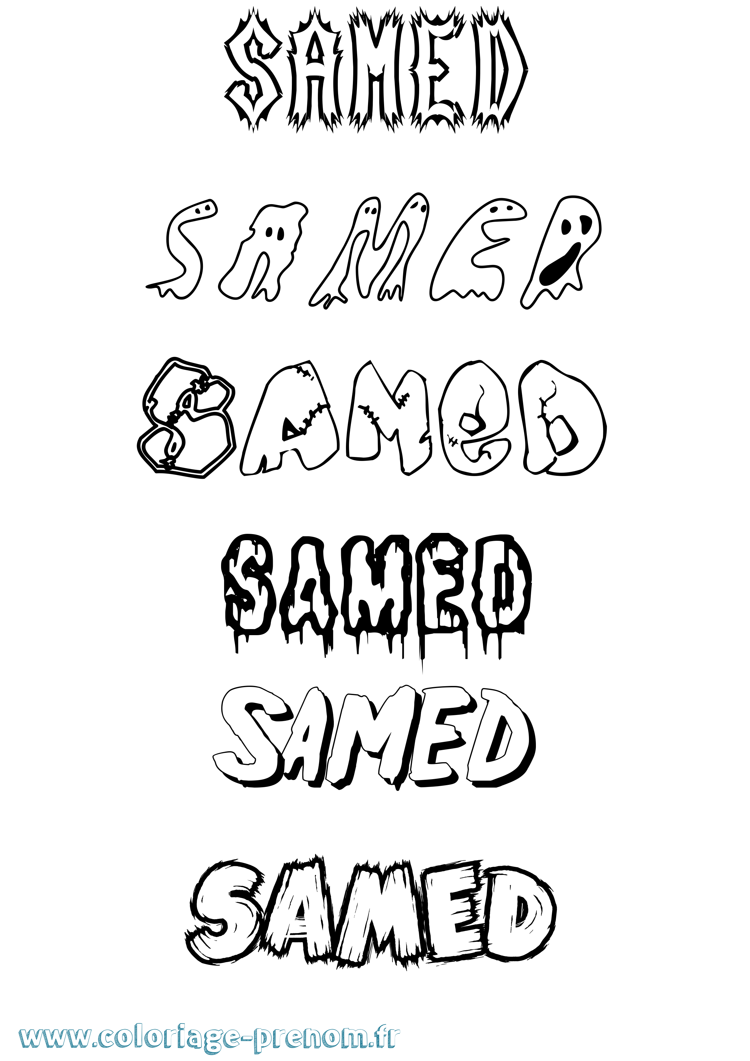 Coloriage Samed Frisson Coloriage prénom Samed Frisson