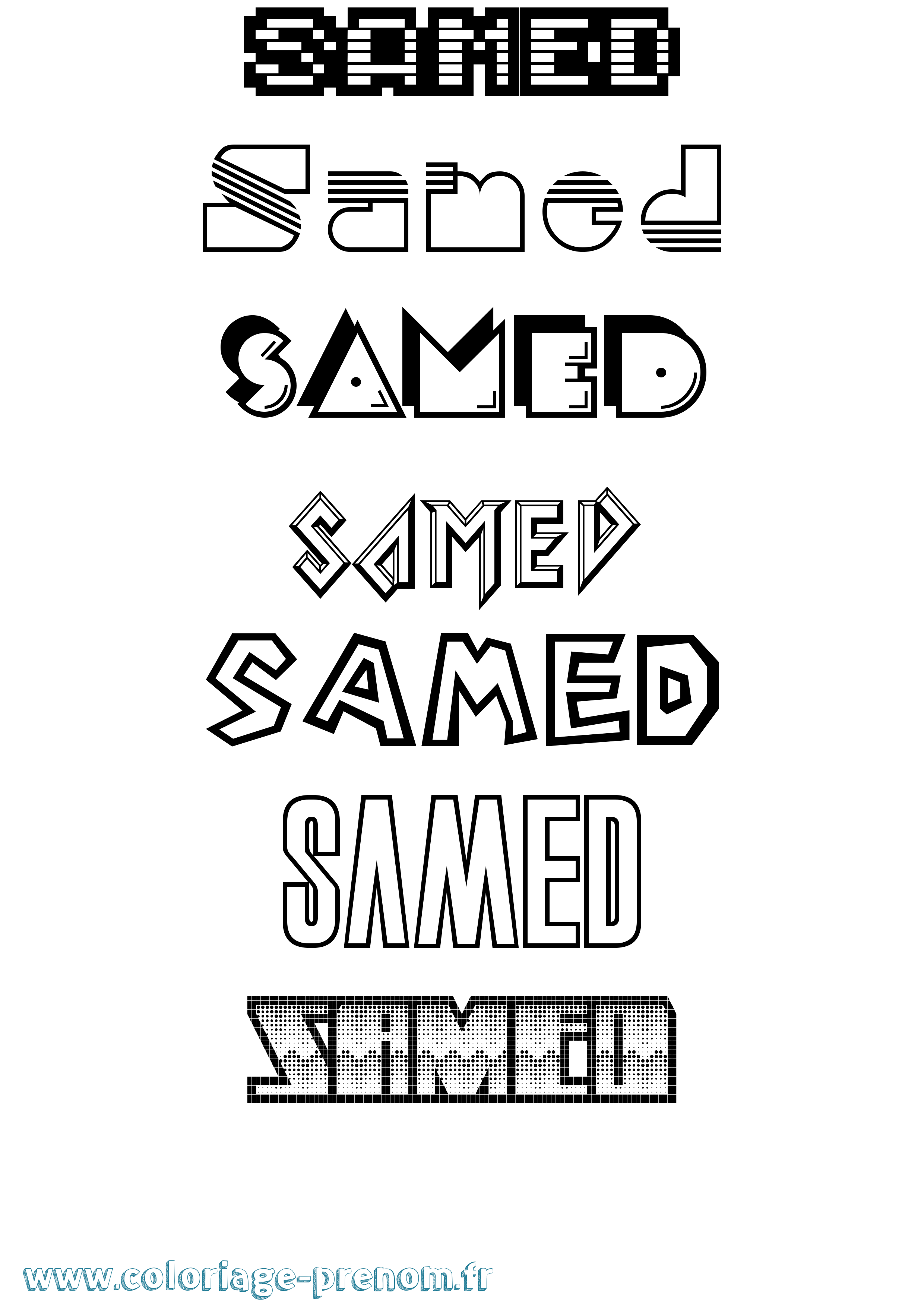 Coloriage Samed Jeux Vidéos Coloriage prénom Samed Jeux Vidéos