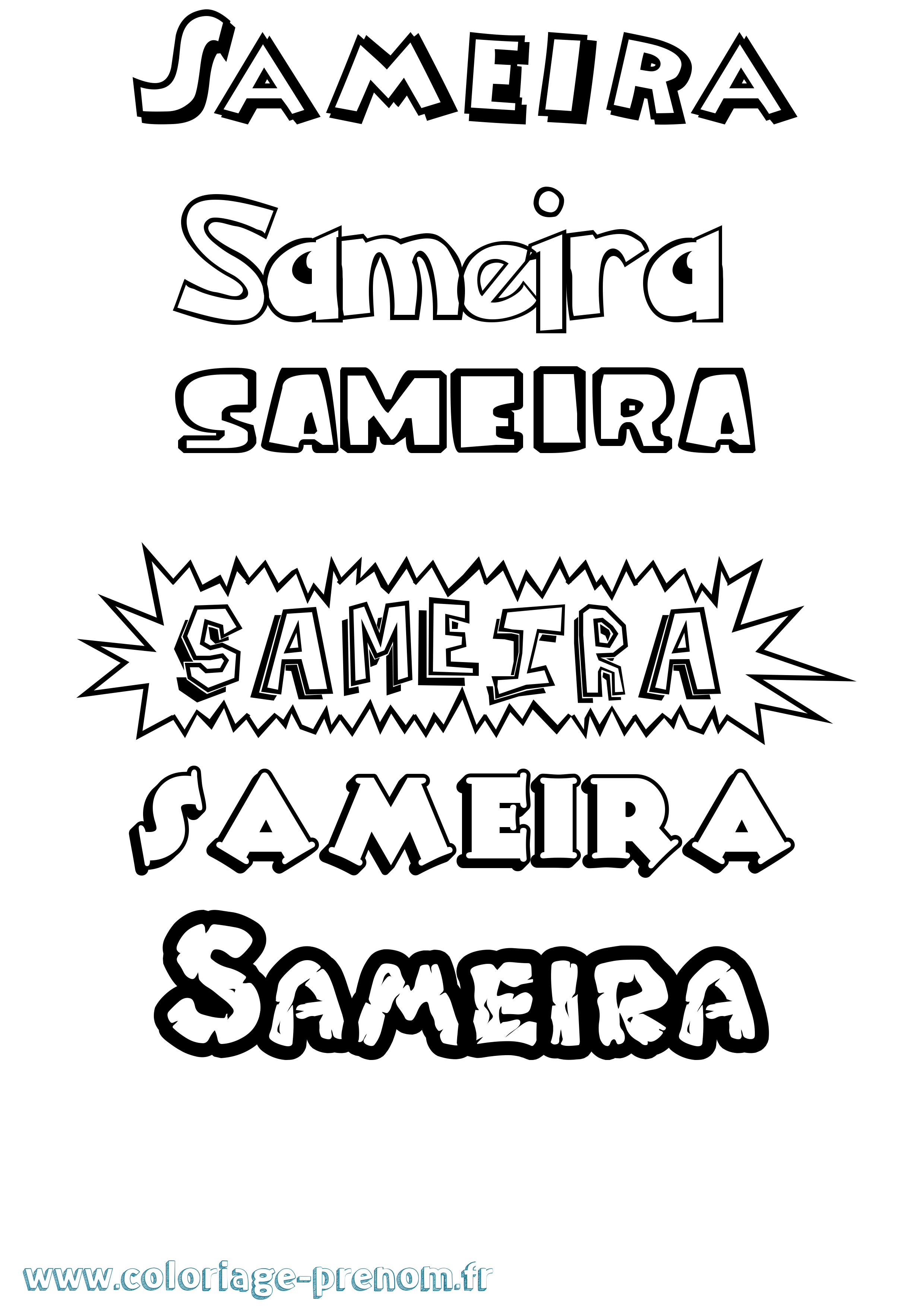 Coloriage Sameira Dessin Animé Coloriage prénom Sameira Dessin Animé