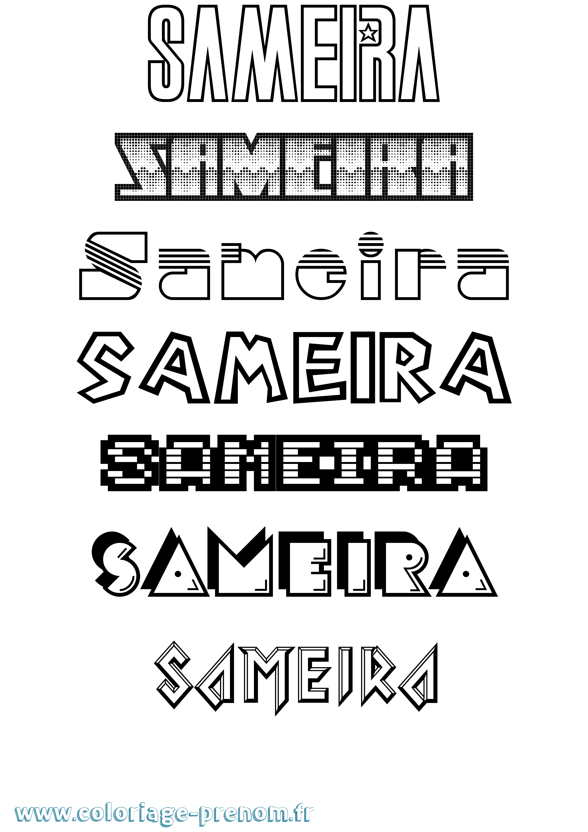 Coloriage Sameira Jeux Vidéos Coloriage prénom Sameira Jeux Vidéos