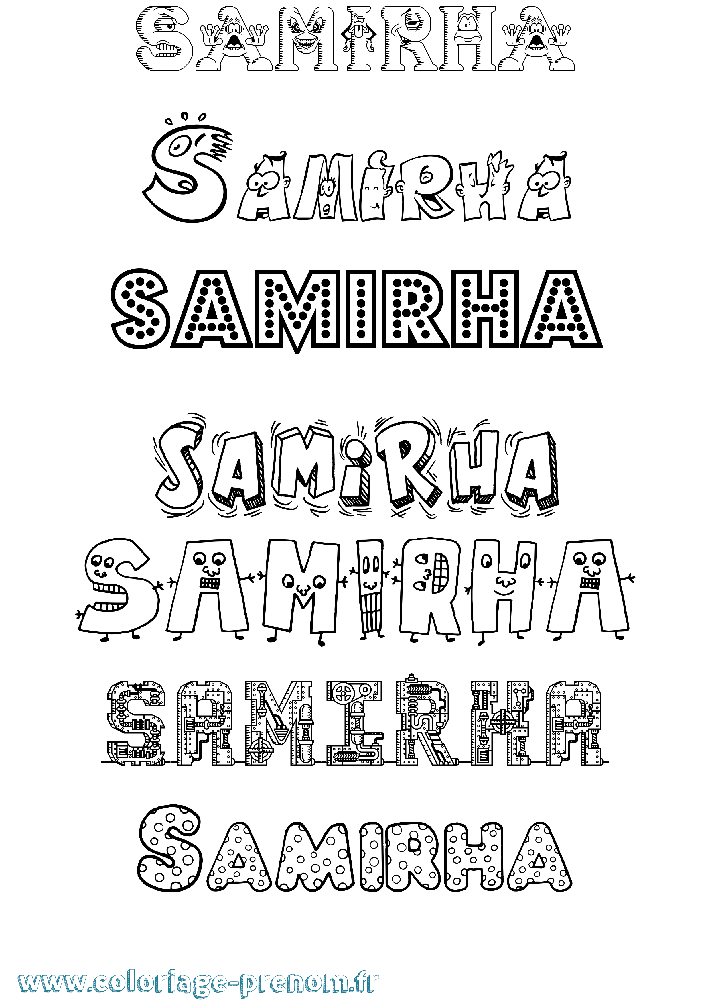 Coloriage Samirha Fun Coloriage prénom Samirha Fun