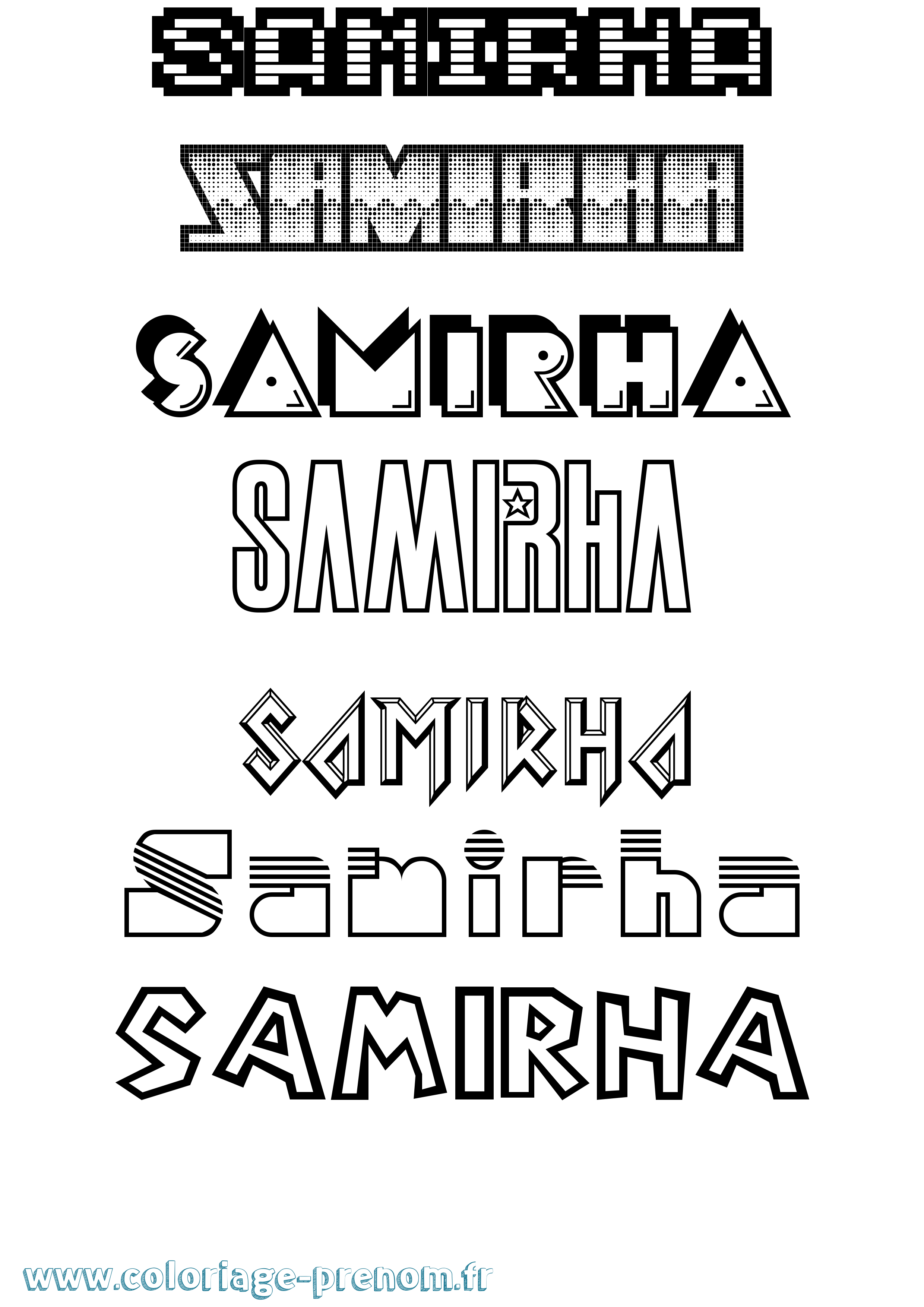 Coloriage Samirha Jeux Vidéos Coloriage prénom Samirha Jeux Vidéos