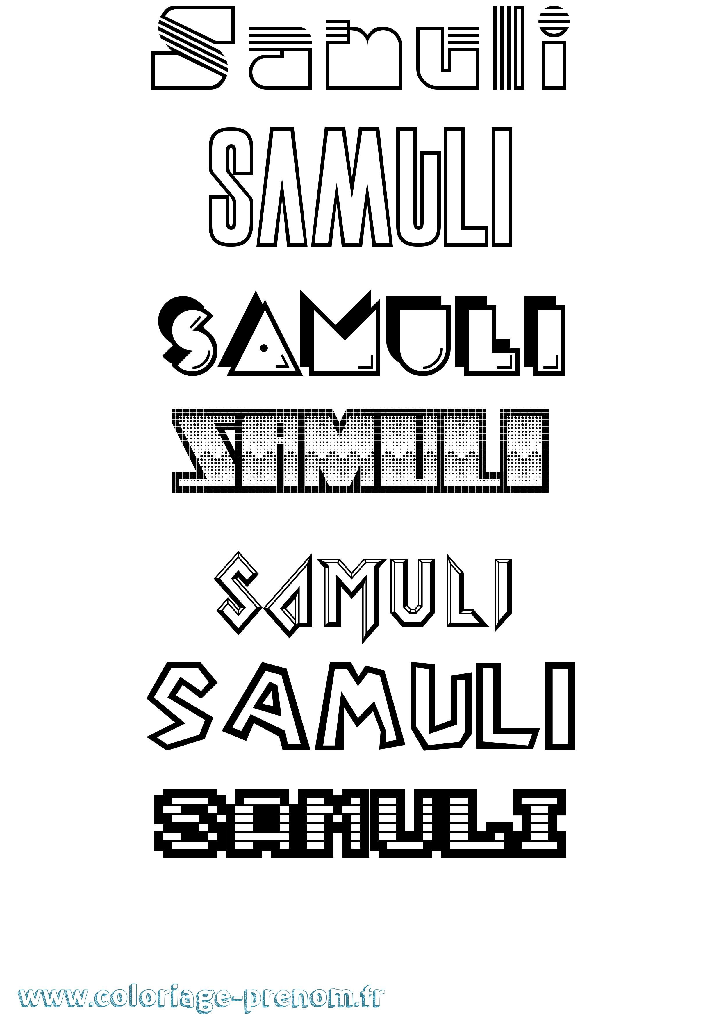 Coloriage Samuli Jeux Vidéos Coloriage prénom Samuli Jeux Vidéos