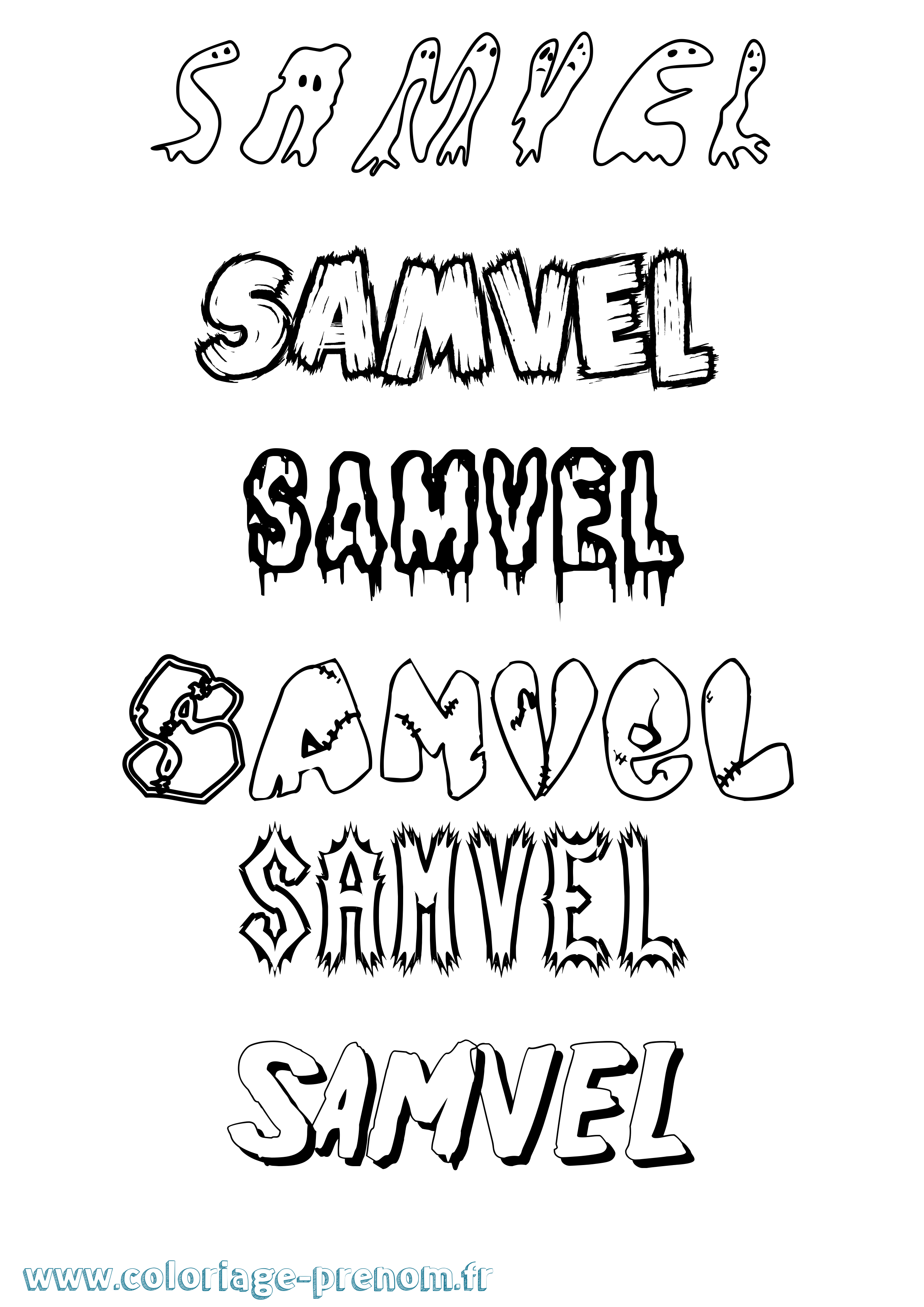 Coloriage Samvel Frisson Coloriage prénom Samvel Frisson