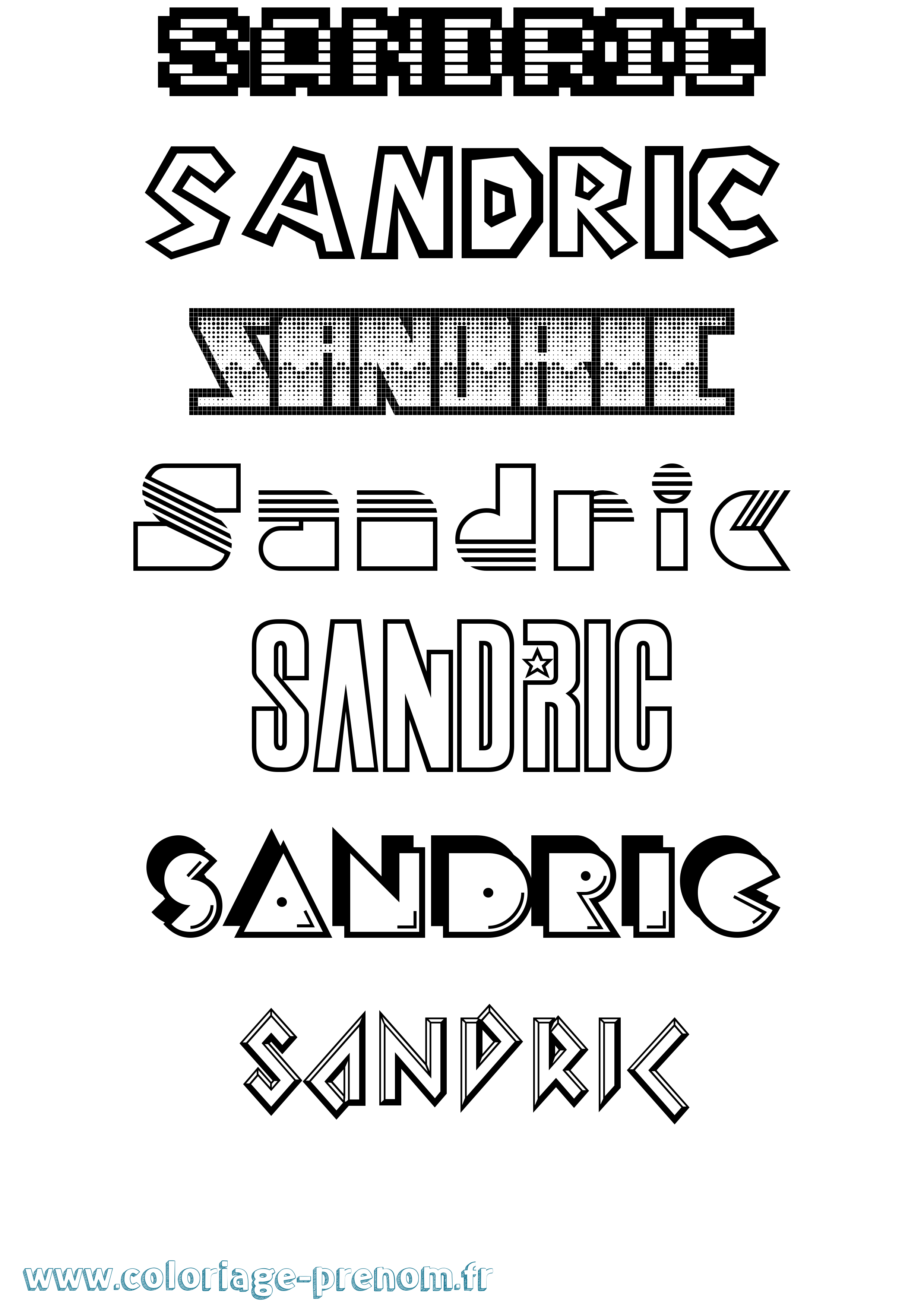 Coloriage Sandric Jeux Vidéos Coloriage prénom Sandric Jeux Vidéos