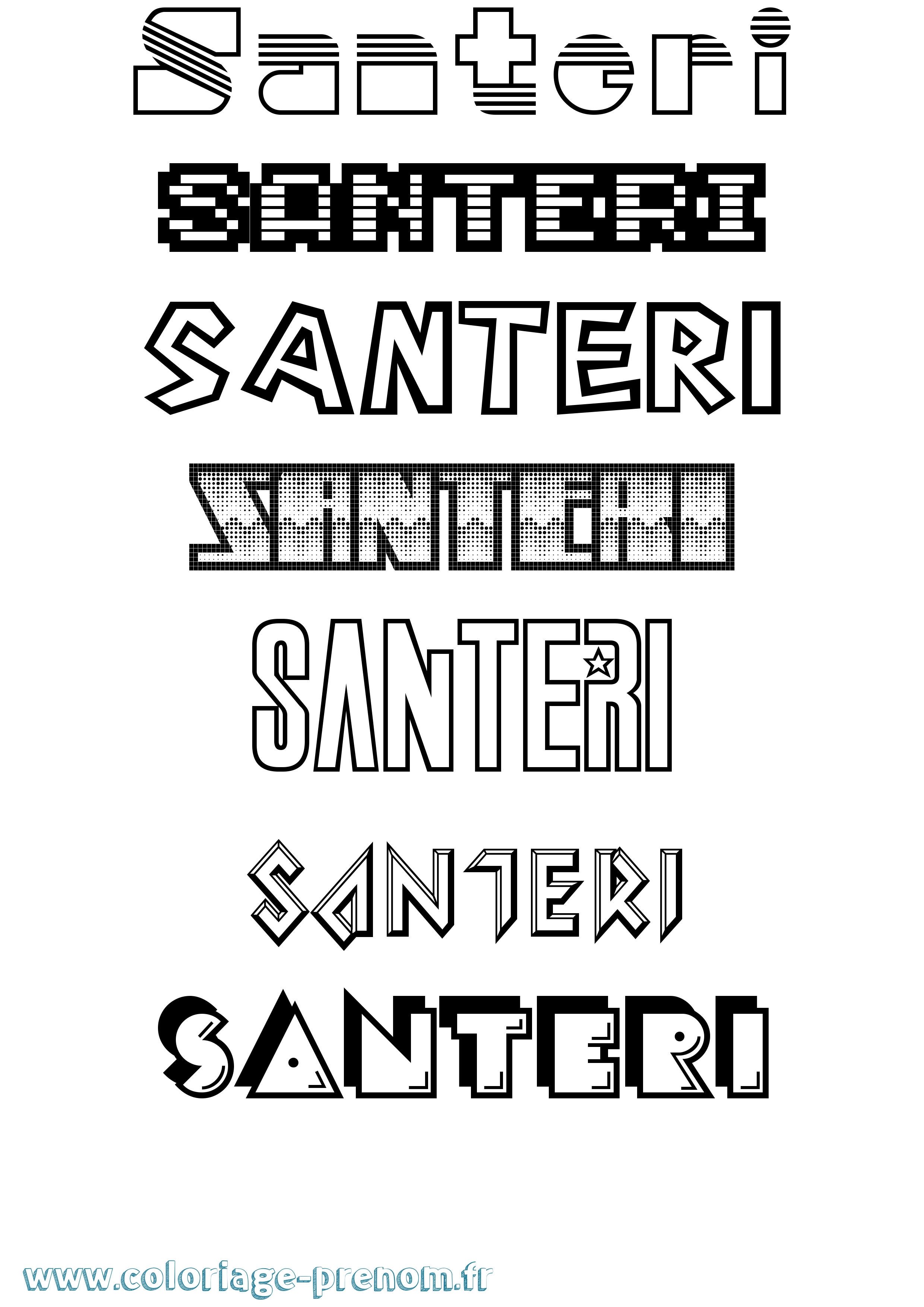 Coloriage Santeri Jeux Vidéos Coloriage prénom Santeri Jeux Vidéos
