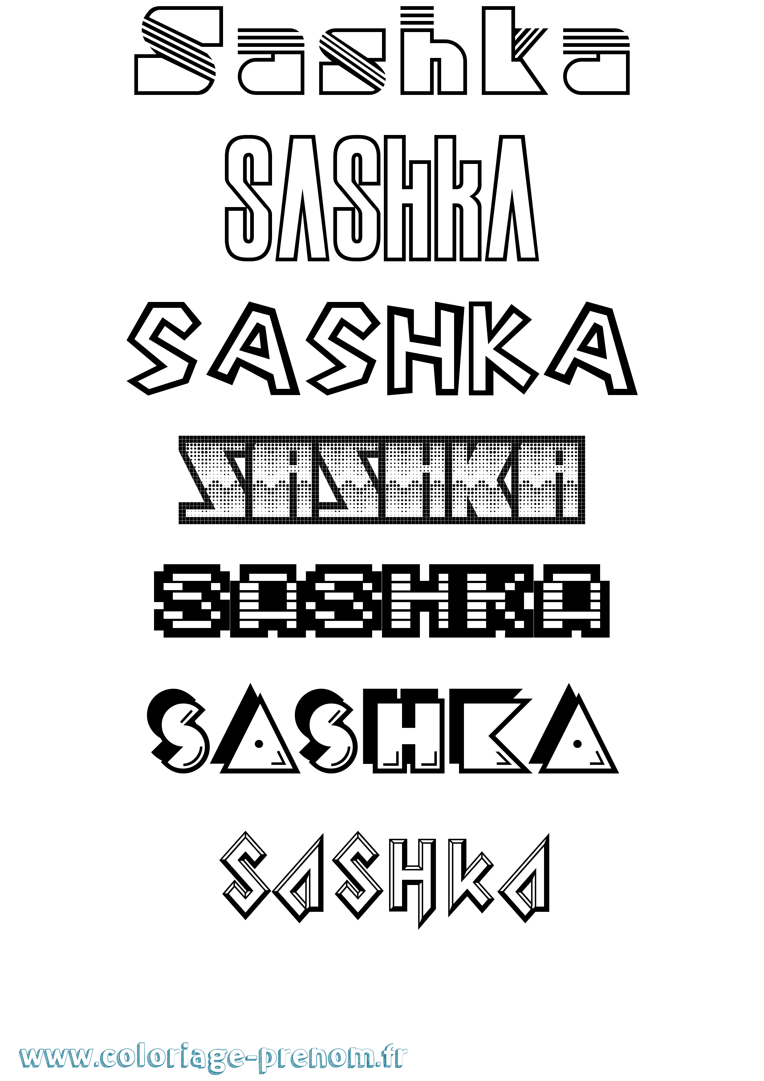 Coloriage Sashka Jeux Vidéos Coloriage prénom Sashka Jeux Vidéos