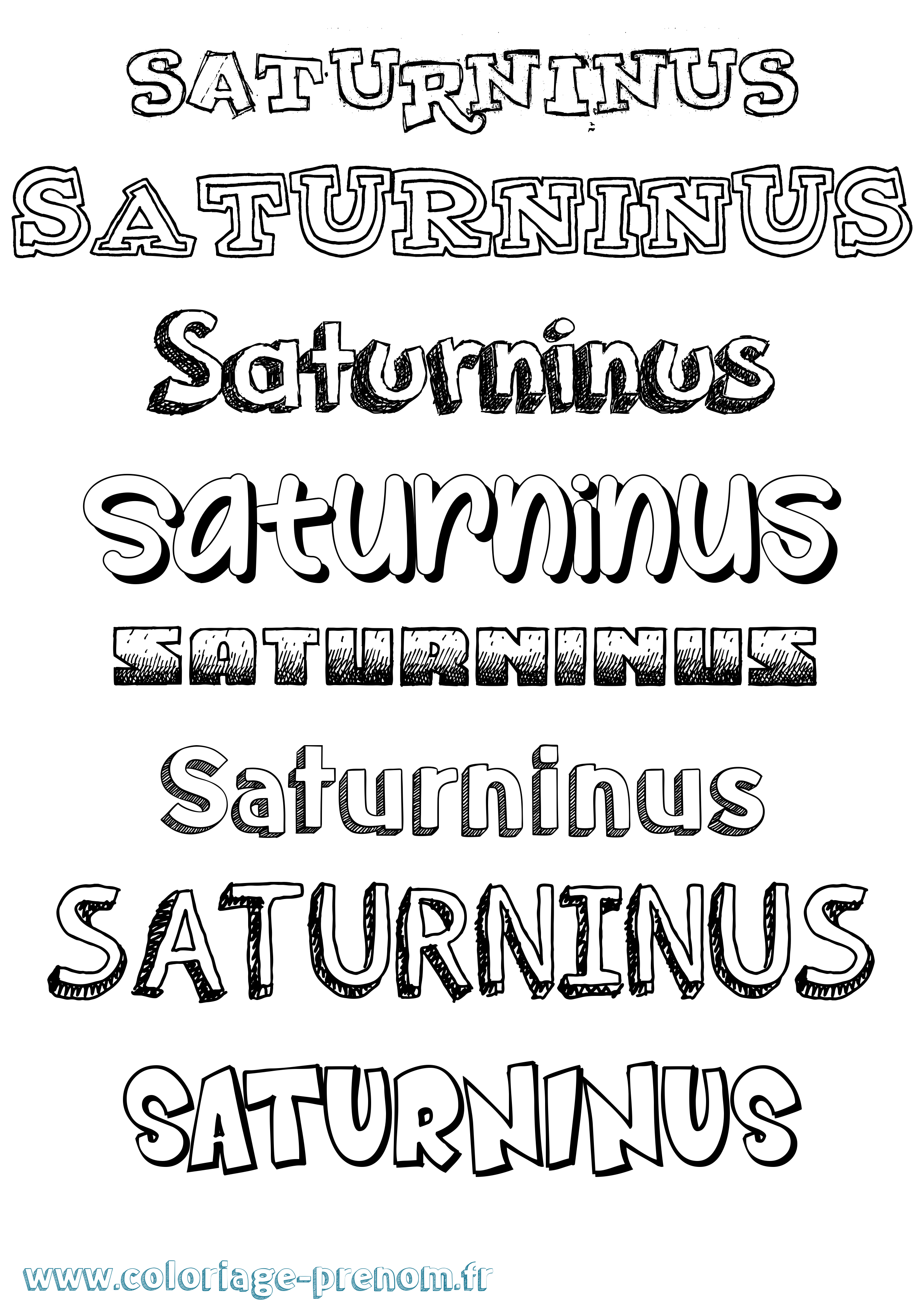 Coloriage Saturninus Dessiné Coloriage prénom Saturninus Dessiné
