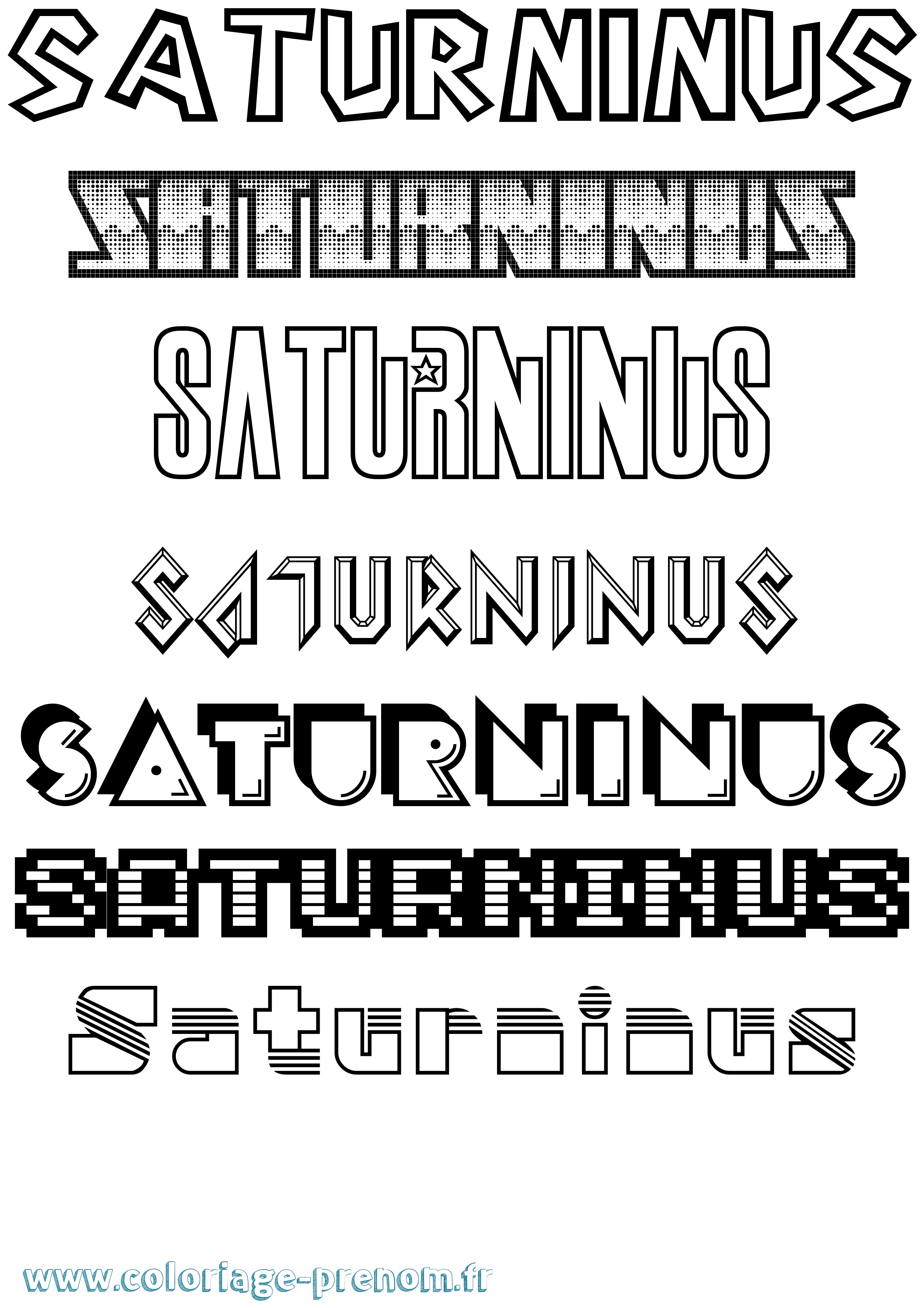 Coloriage Saturninus Jeux Vidéos Coloriage prénom Saturninus Jeux Vidéos