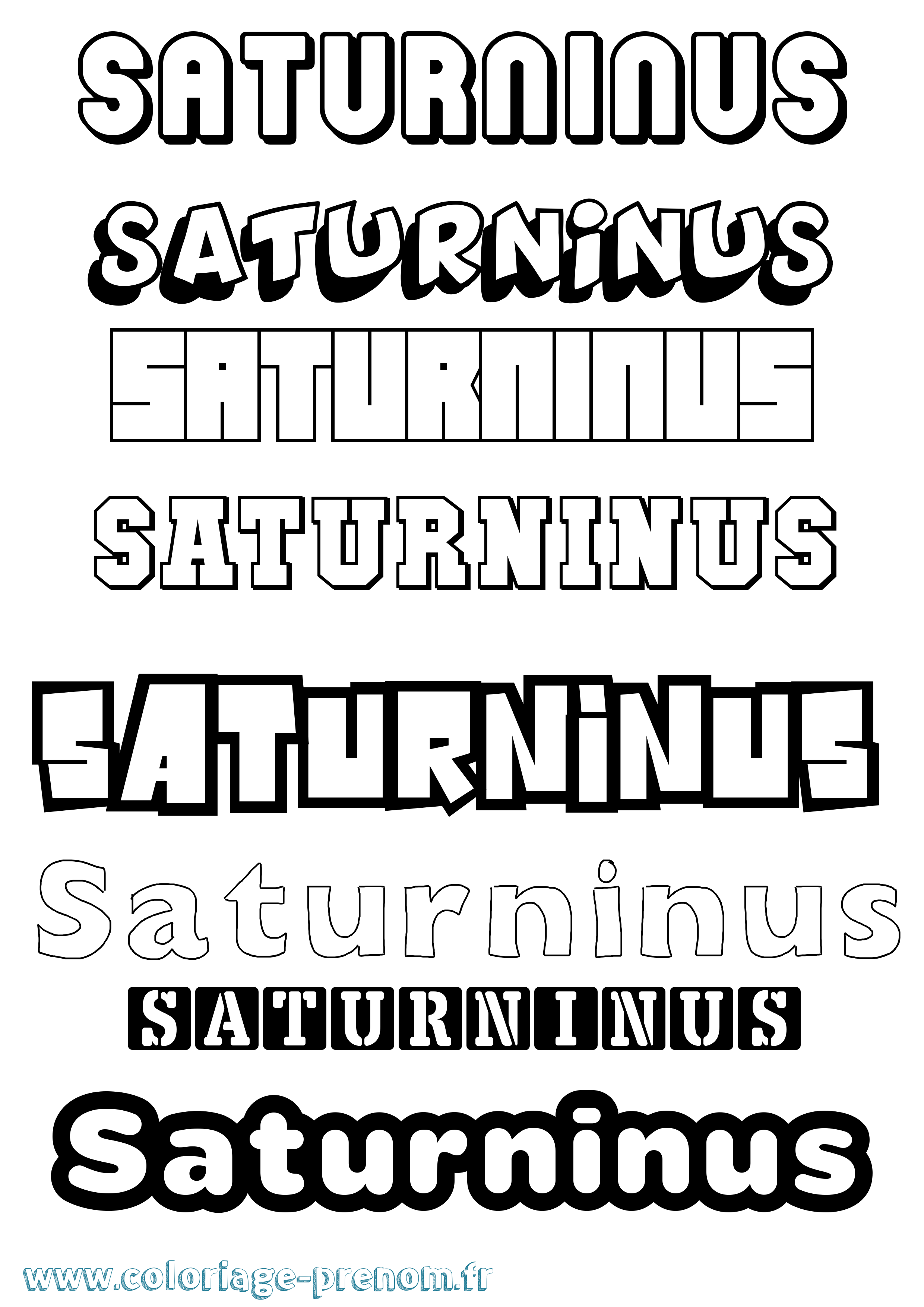 Coloriage Saturninus Simple Coloriage prénom Saturninus Simple