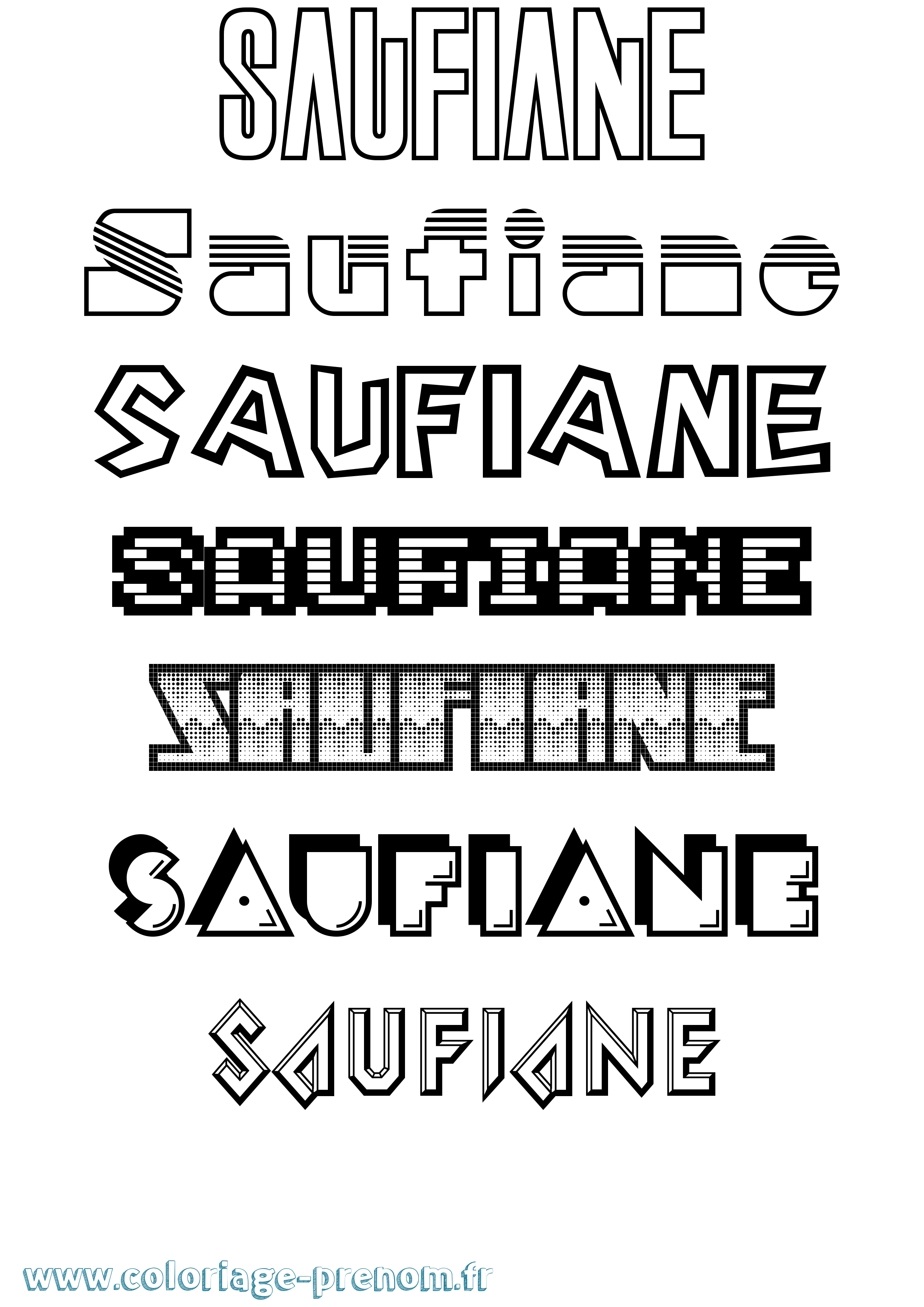 Coloriage Saufiane Jeux Vidéos Coloriage prénom Saufiane Jeux Vidéos