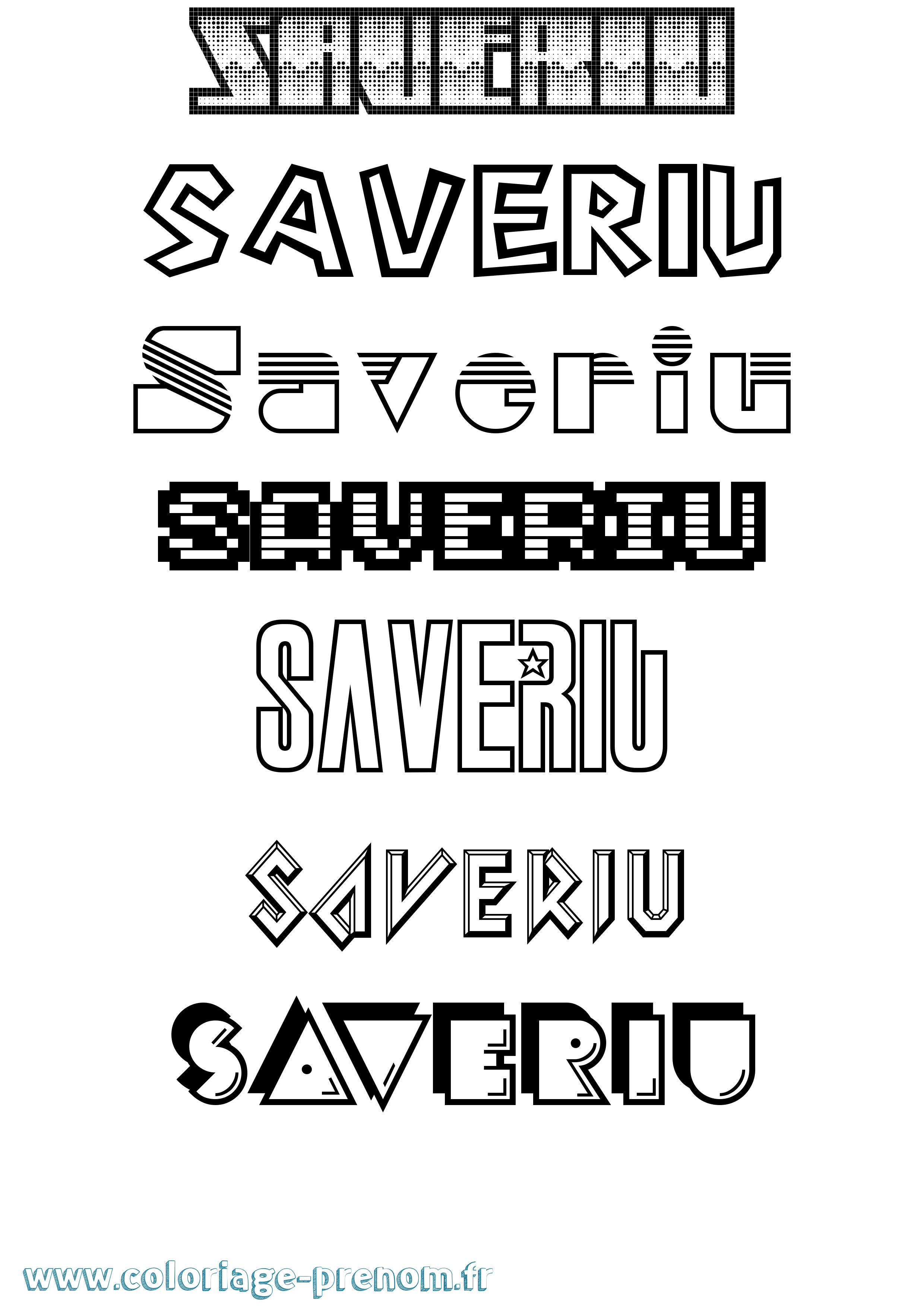 Coloriage Saveriu Jeux Vidéos Coloriage prénom Saveriu Jeux Vidéos