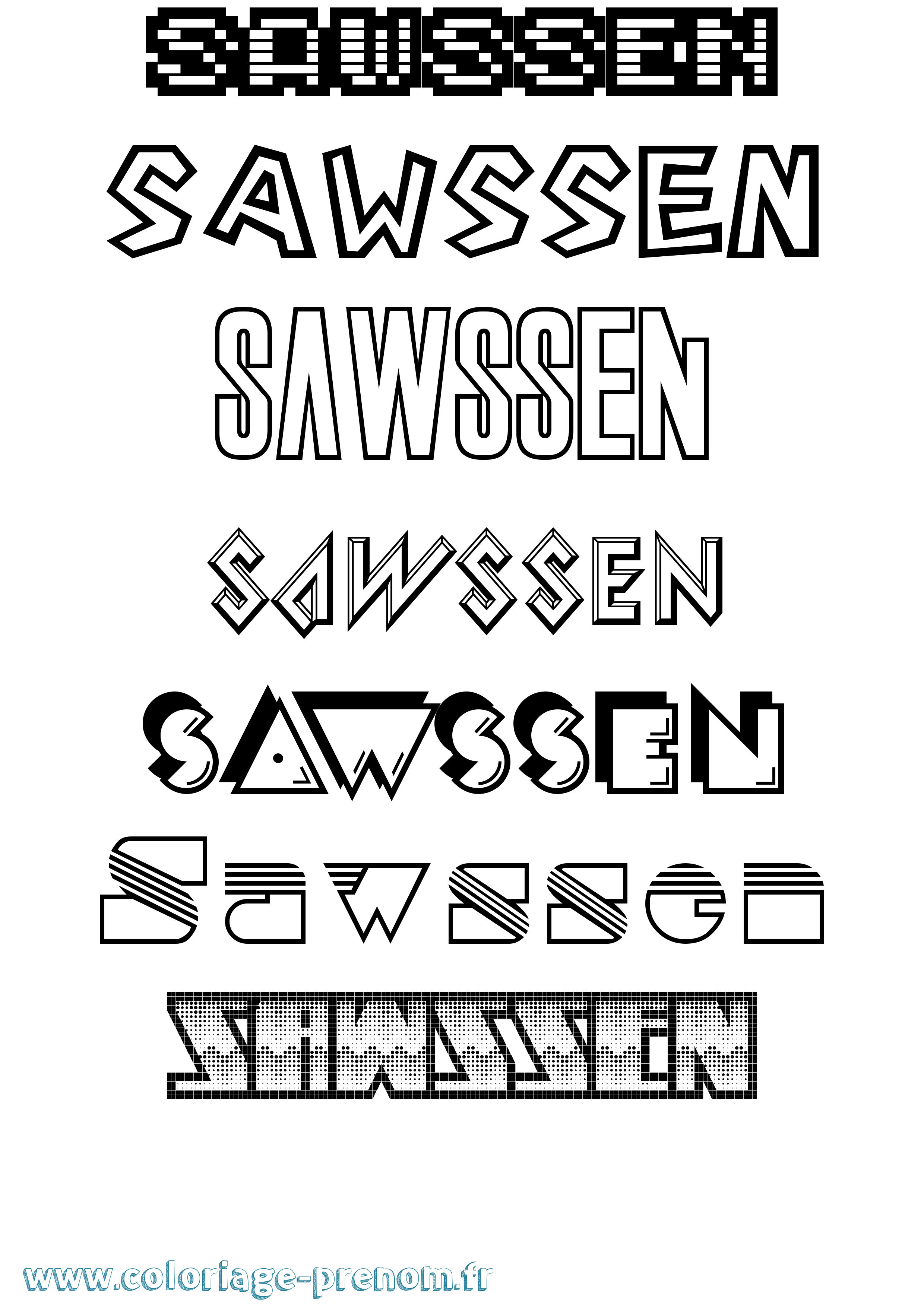 Coloriage Sawssen Jeux Vidéos Coloriage prénom Sawssen Jeux Vidéos