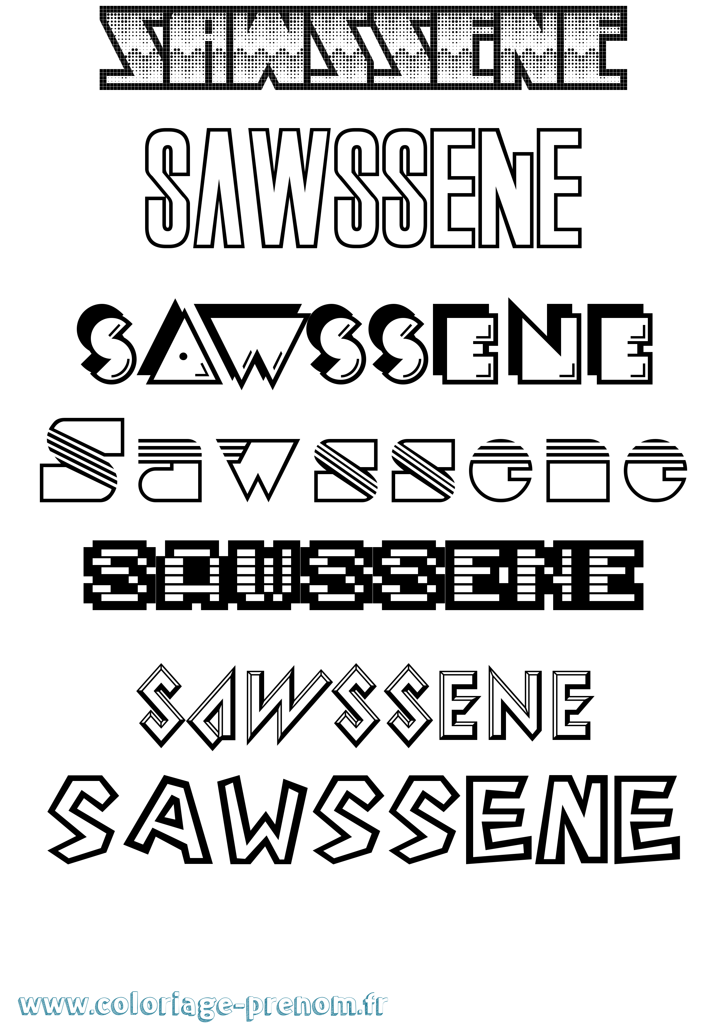 Coloriage Sawssene Jeux Vidéos Coloriage prénom Sawssene Jeux Vidéos