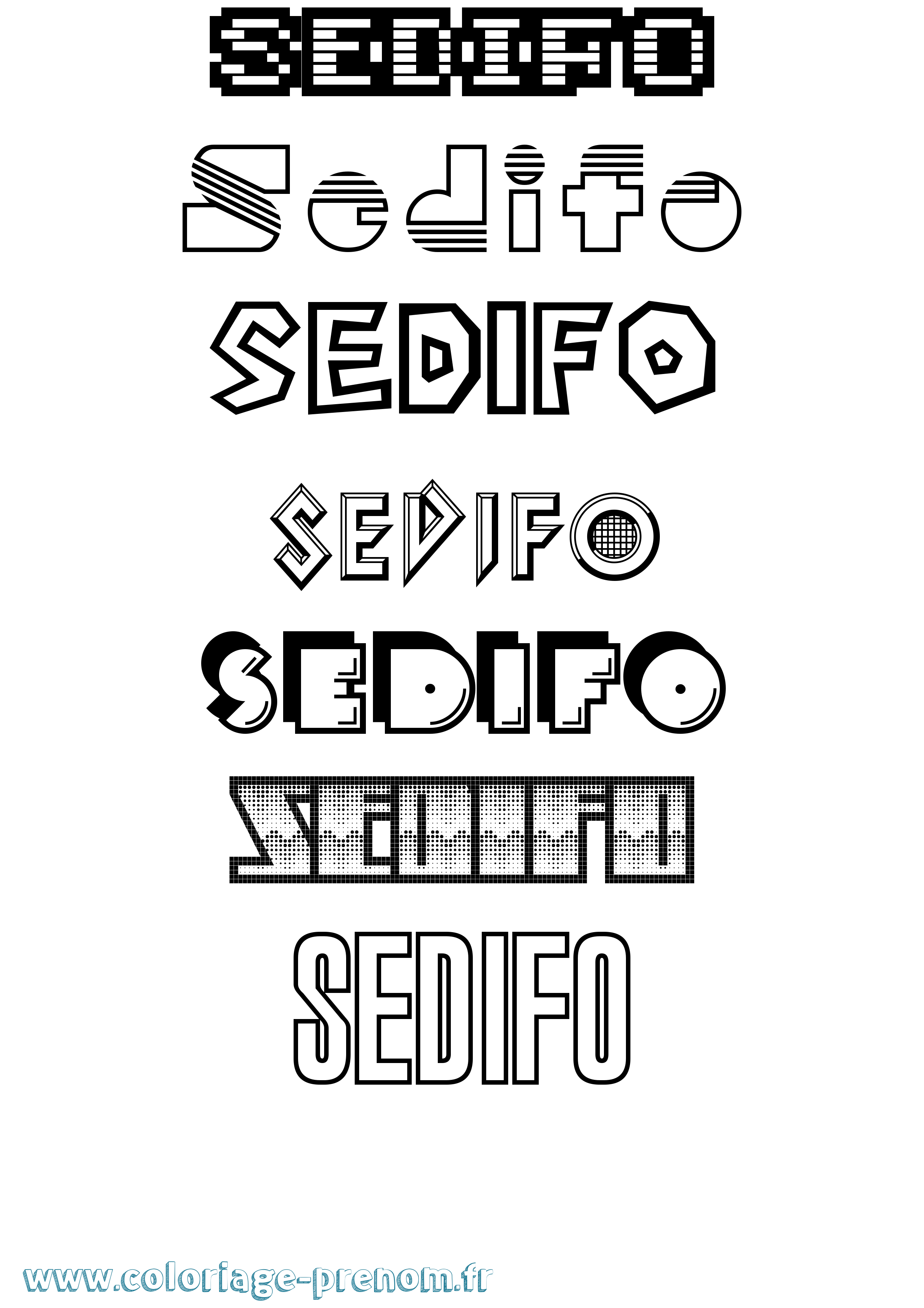 Coloriage Sedifo Jeux Vidéos Coloriage prénom Sedifo Jeux Vidéos