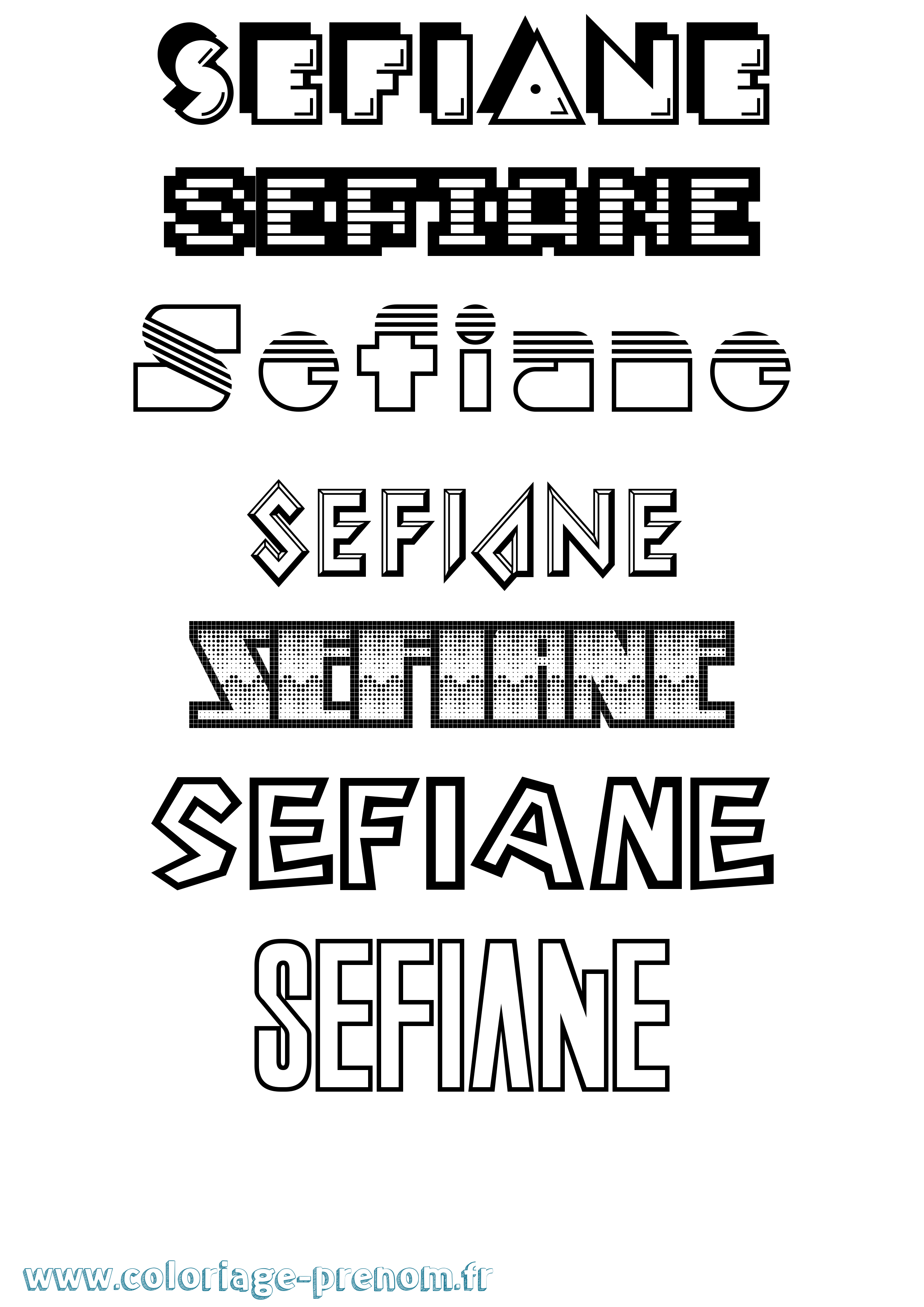 Coloriage Sefiane Jeux Vidéos Coloriage prénom Sefiane Jeux Vidéos