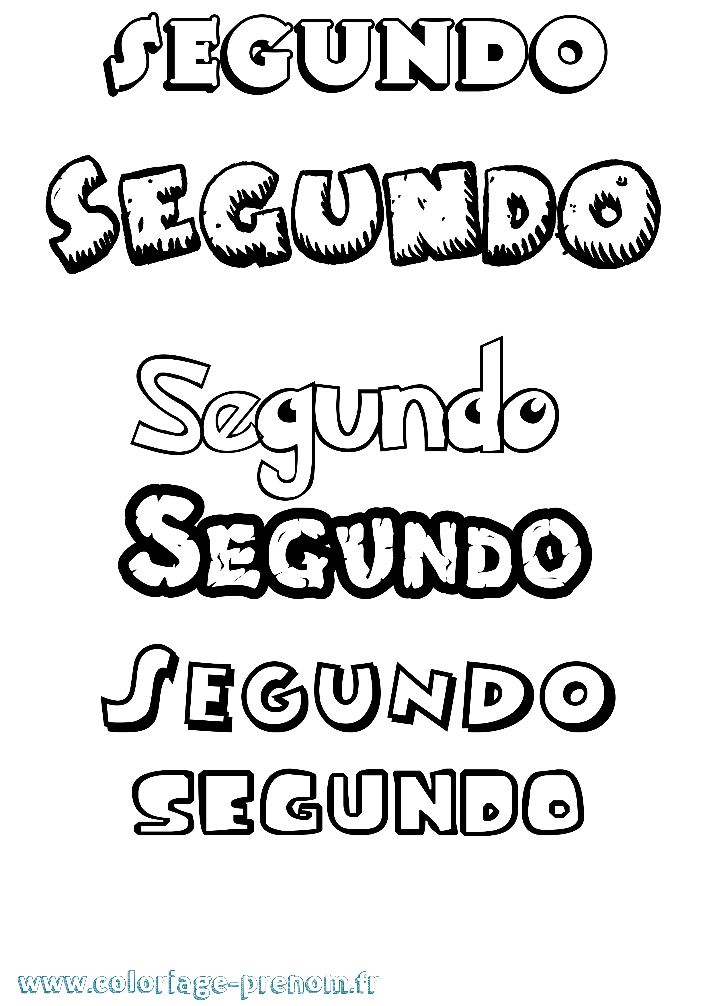 Coloriage Segundo Dessin Animé Coloriage prénom Segundo Dessin Animé