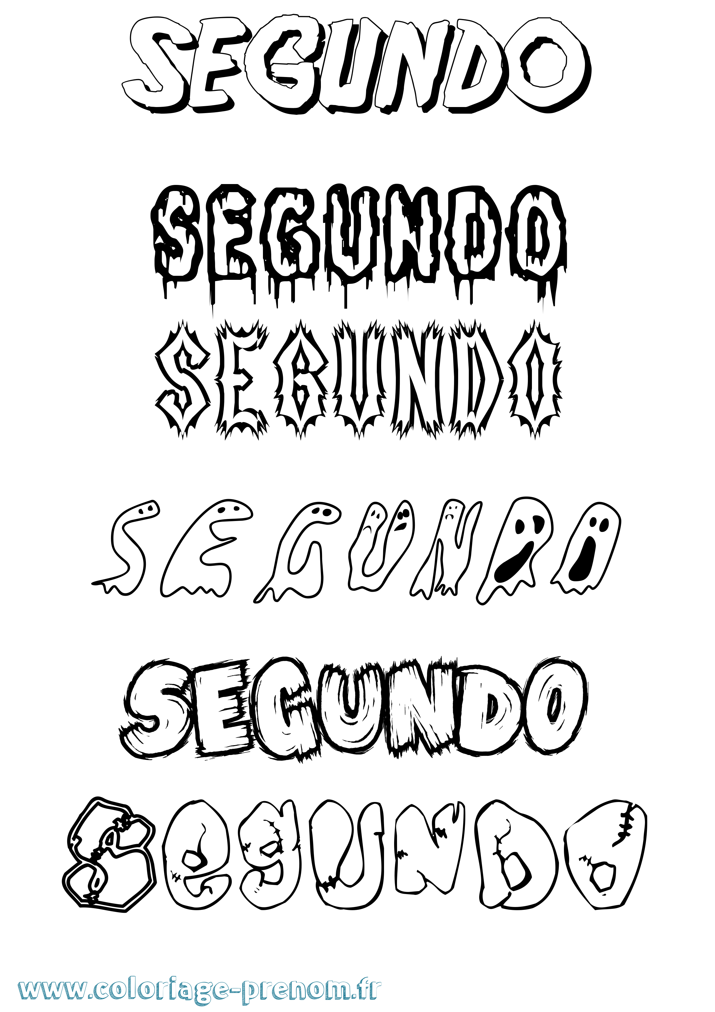 Coloriage Segundo Frisson Coloriage prénom Segundo Frisson