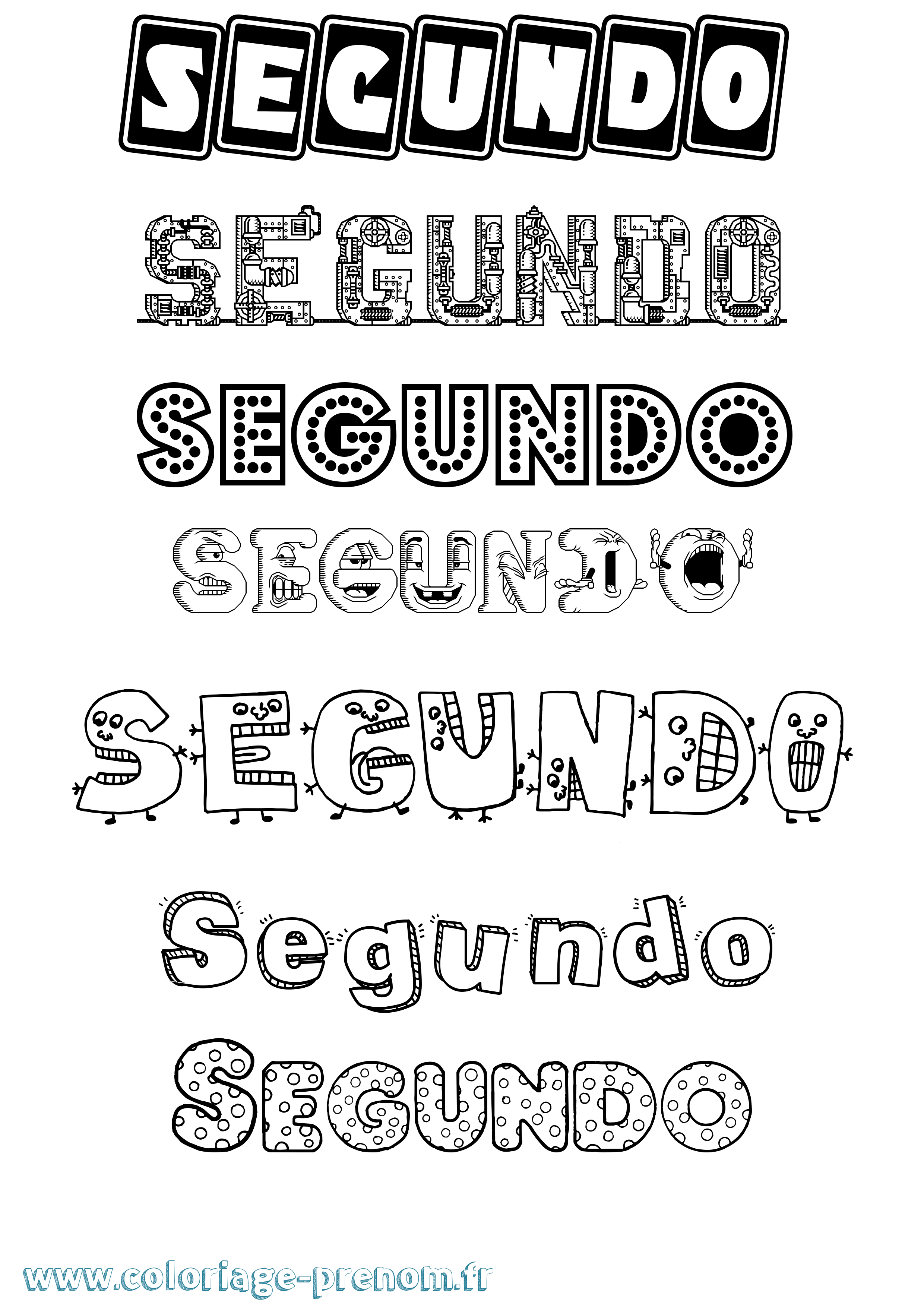 Coloriage Segundo Fun Coloriage prénom Segundo Fun