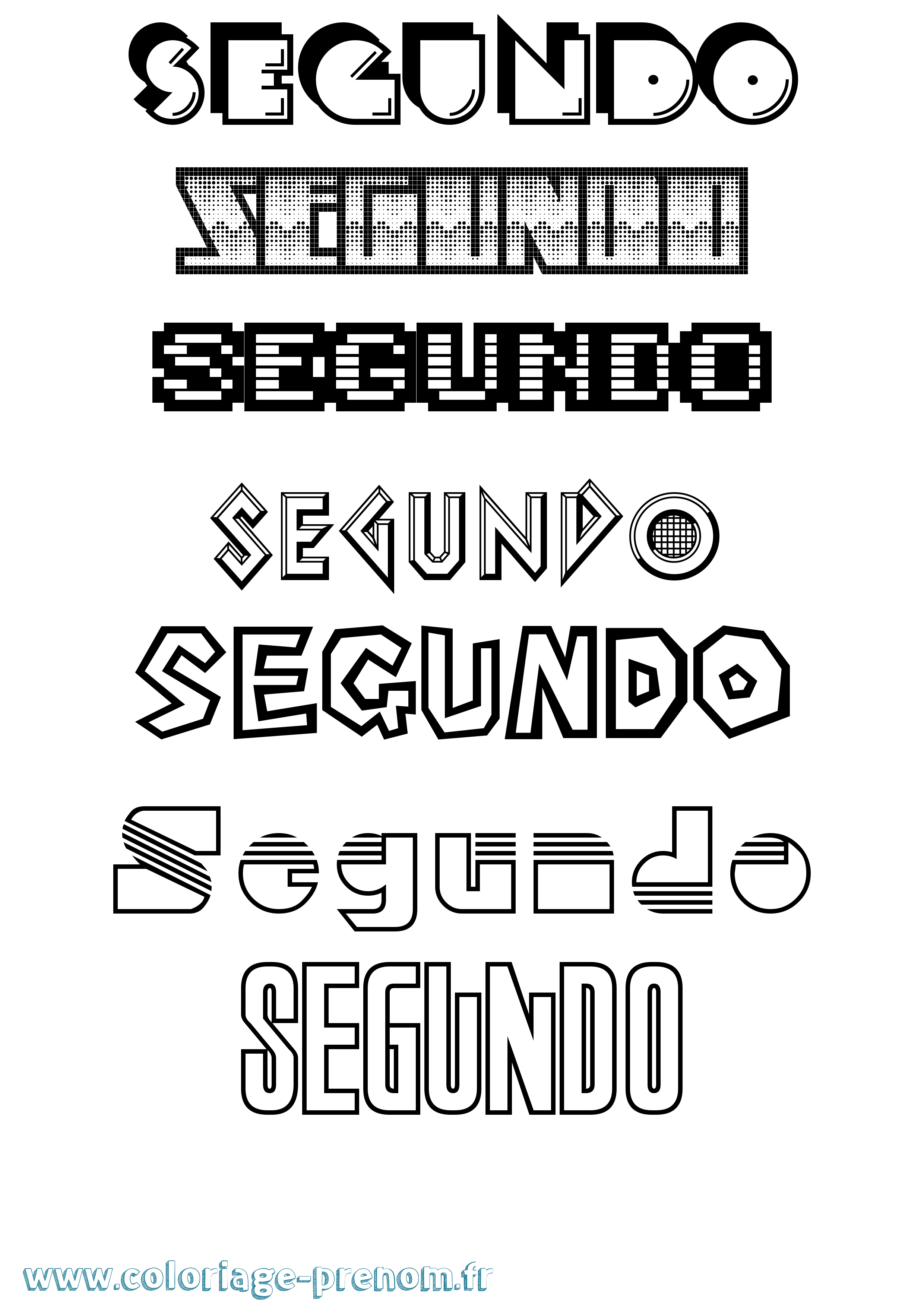 Coloriage Segundo Jeux Vidéos Coloriage prénom Segundo Jeux Vidéos