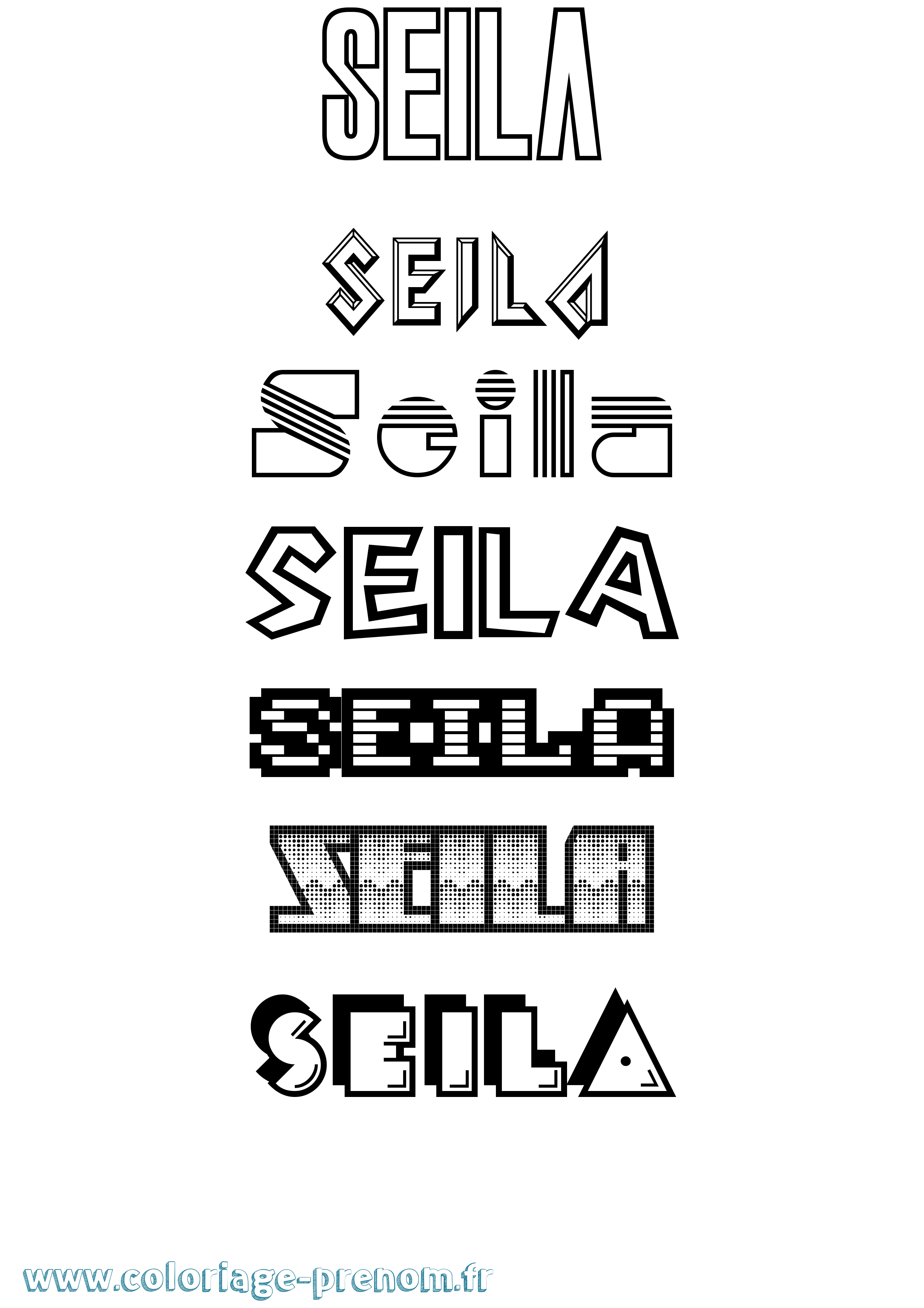 Coloriage Seila Jeux Vidéos Coloriage prénom Seila Jeux Vidéos