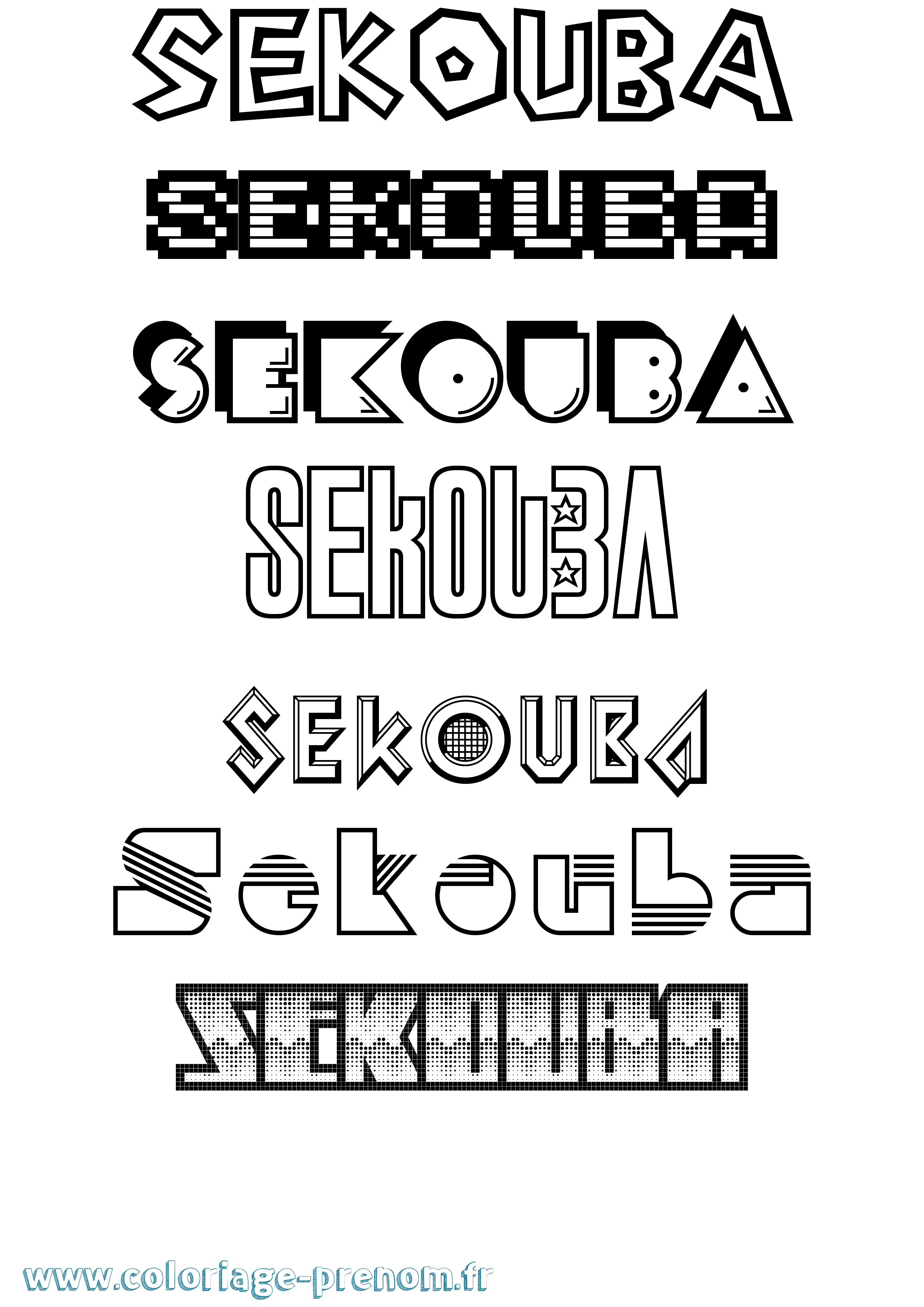 Coloriage Sekouba Jeux Vidéos Coloriage prénom Sekouba Jeux Vidéos
