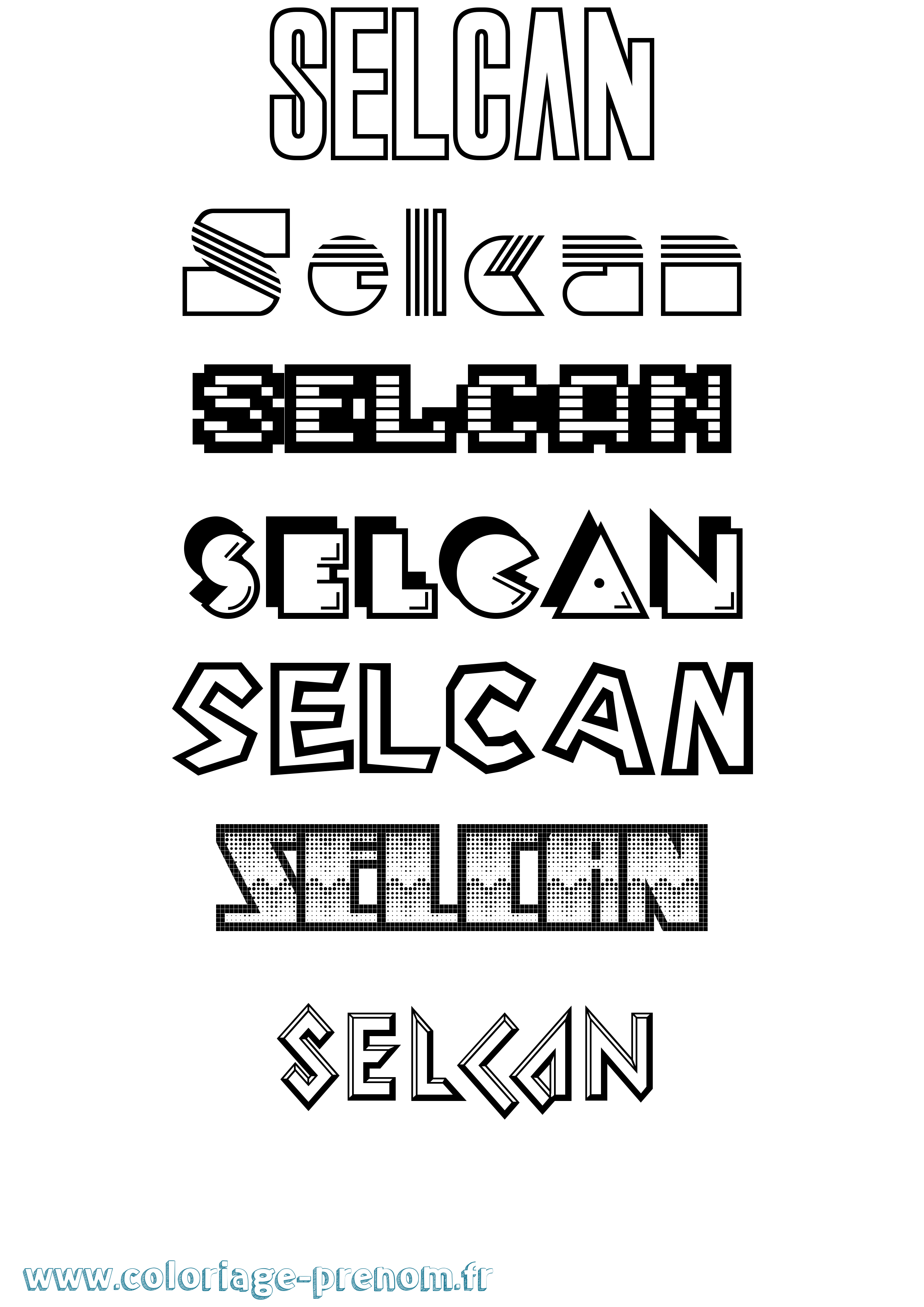Coloriage Selcan Jeux Vidéos Coloriage prénom Selcan Jeux Vidéos