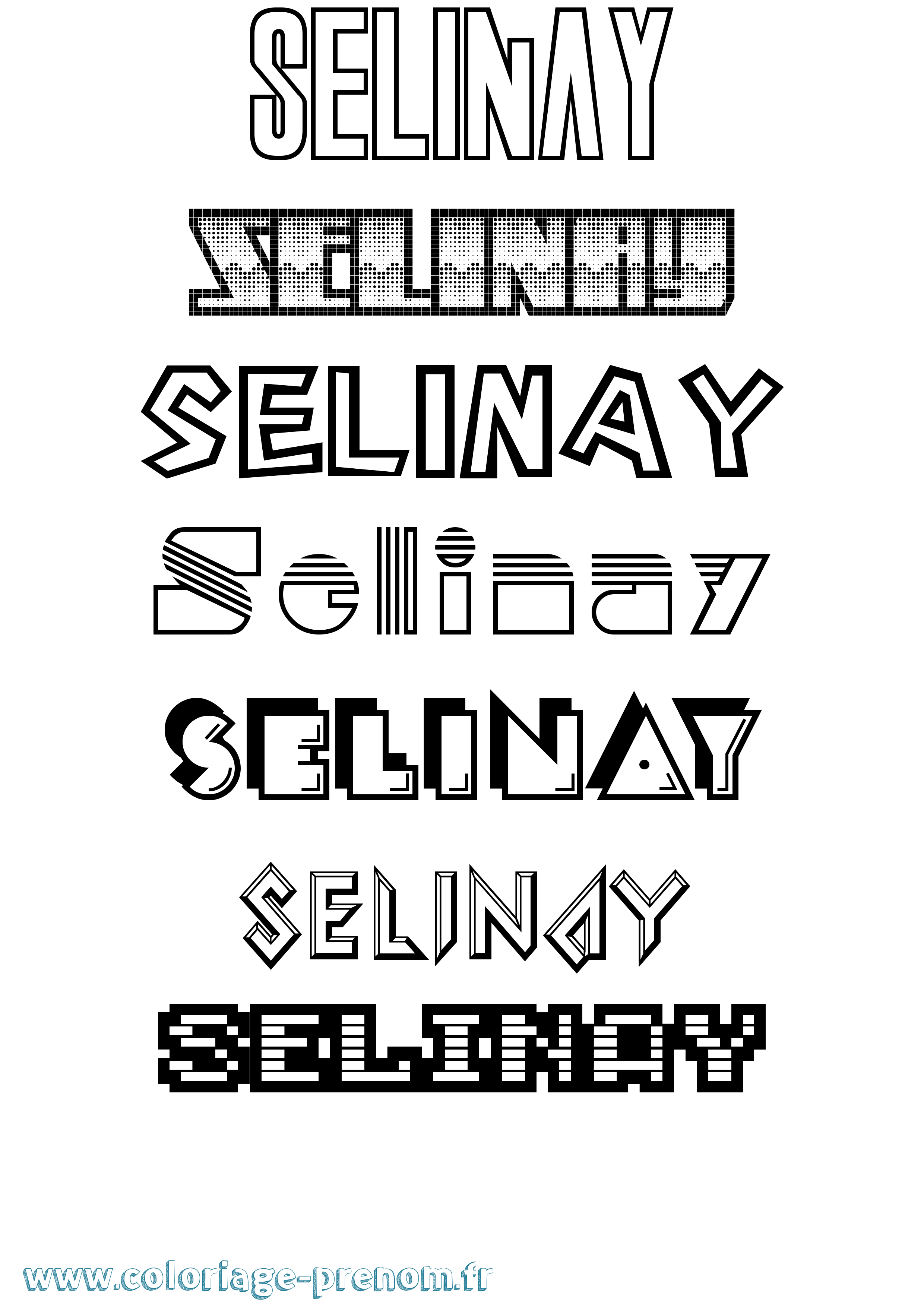Coloriage Selinay Jeux Vidéos Coloriage prénom Selinay Jeux Vidéos