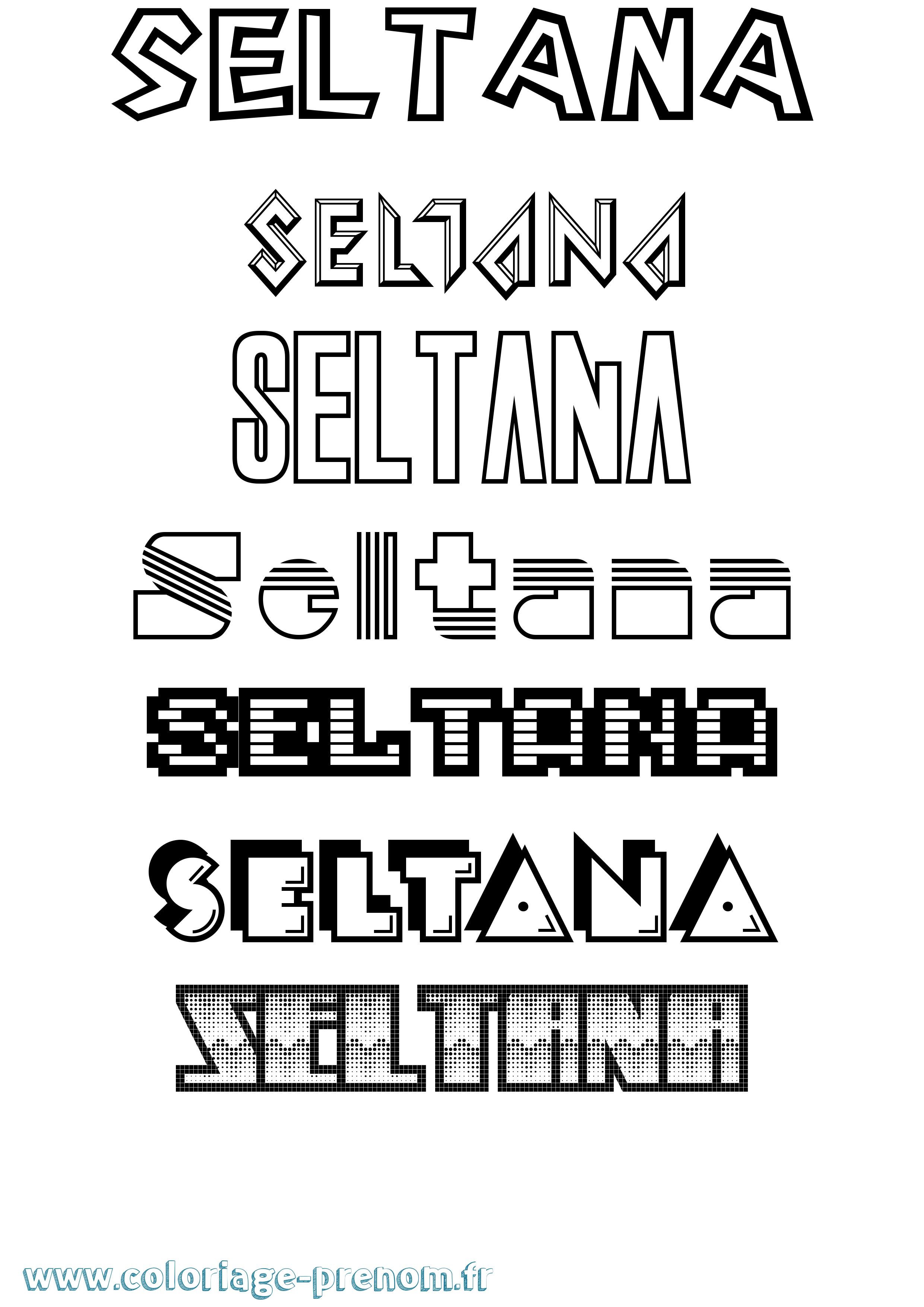 Coloriage Seltana Jeux Vidéos Coloriage prénom Seltana Jeux Vidéos