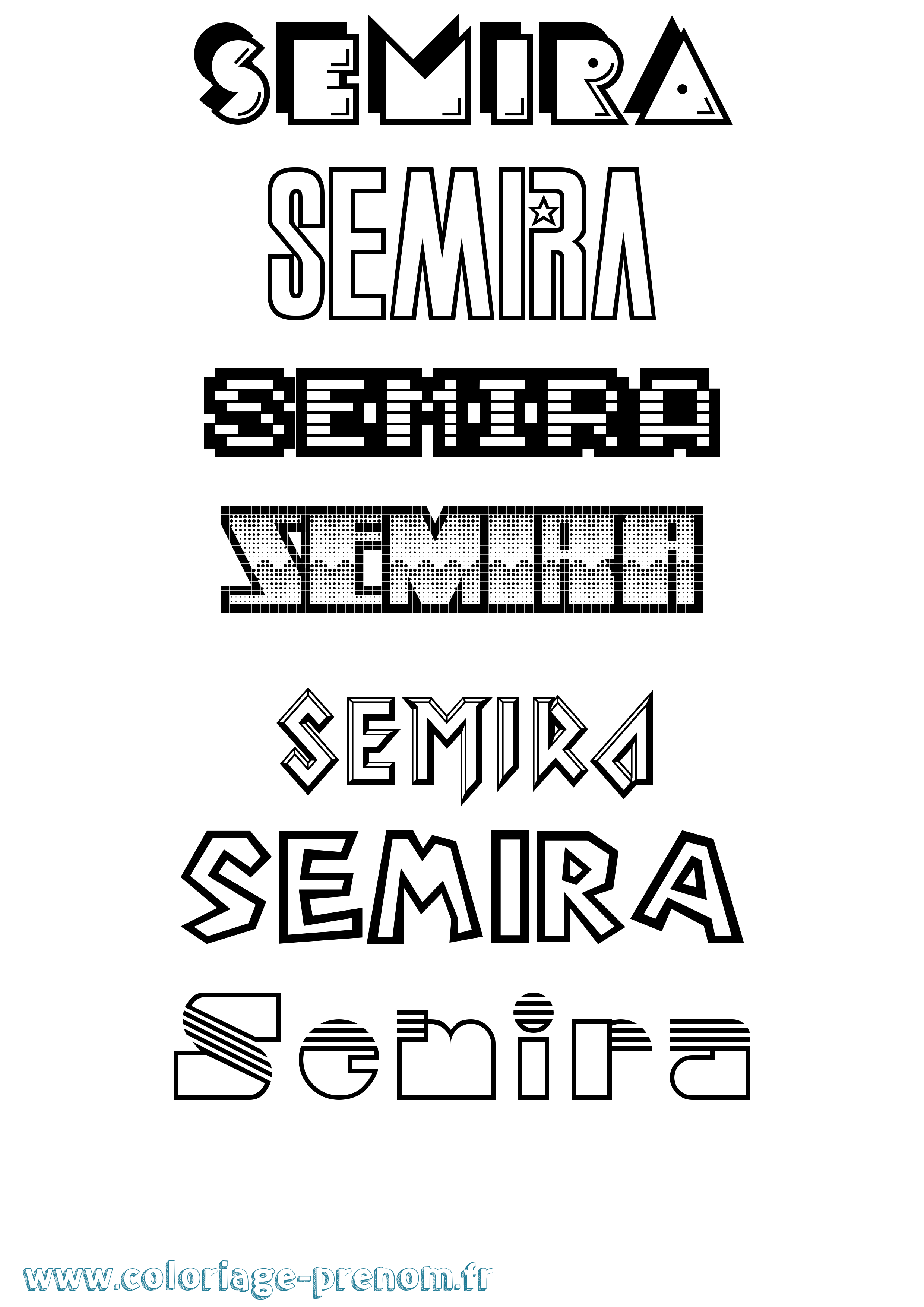 Coloriage Semira Jeux Vidéos Coloriage prénom Semira Jeux Vidéos