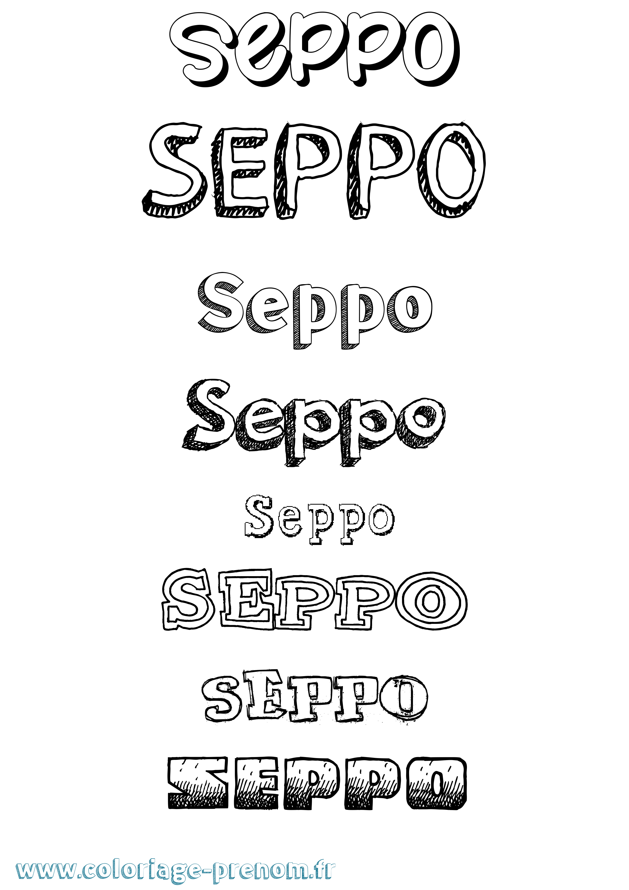 Coloriage Seppo Dessiné Coloriage prénom Seppo Dessiné