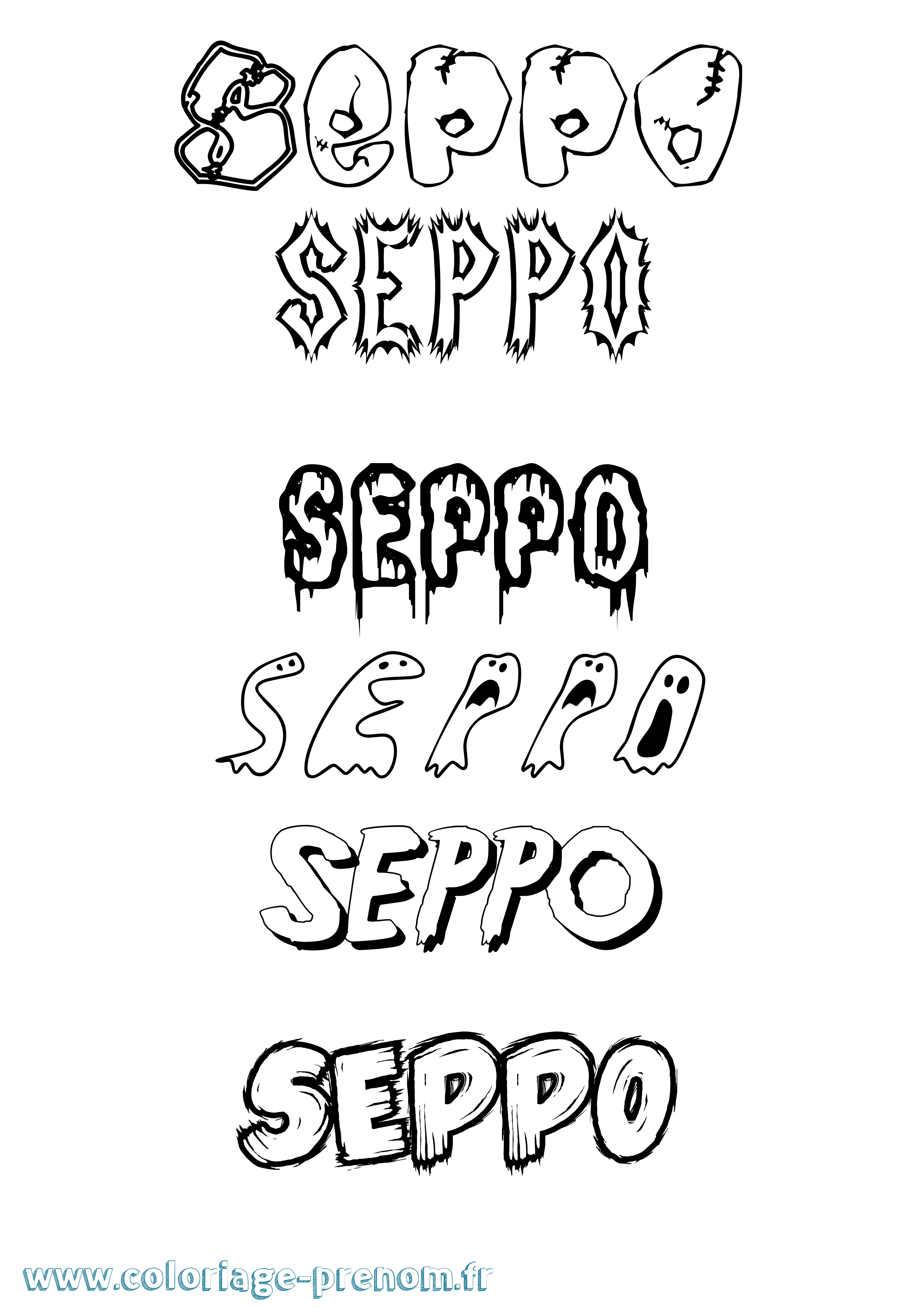 Coloriage Seppo Frisson Coloriage prénom Seppo Frisson