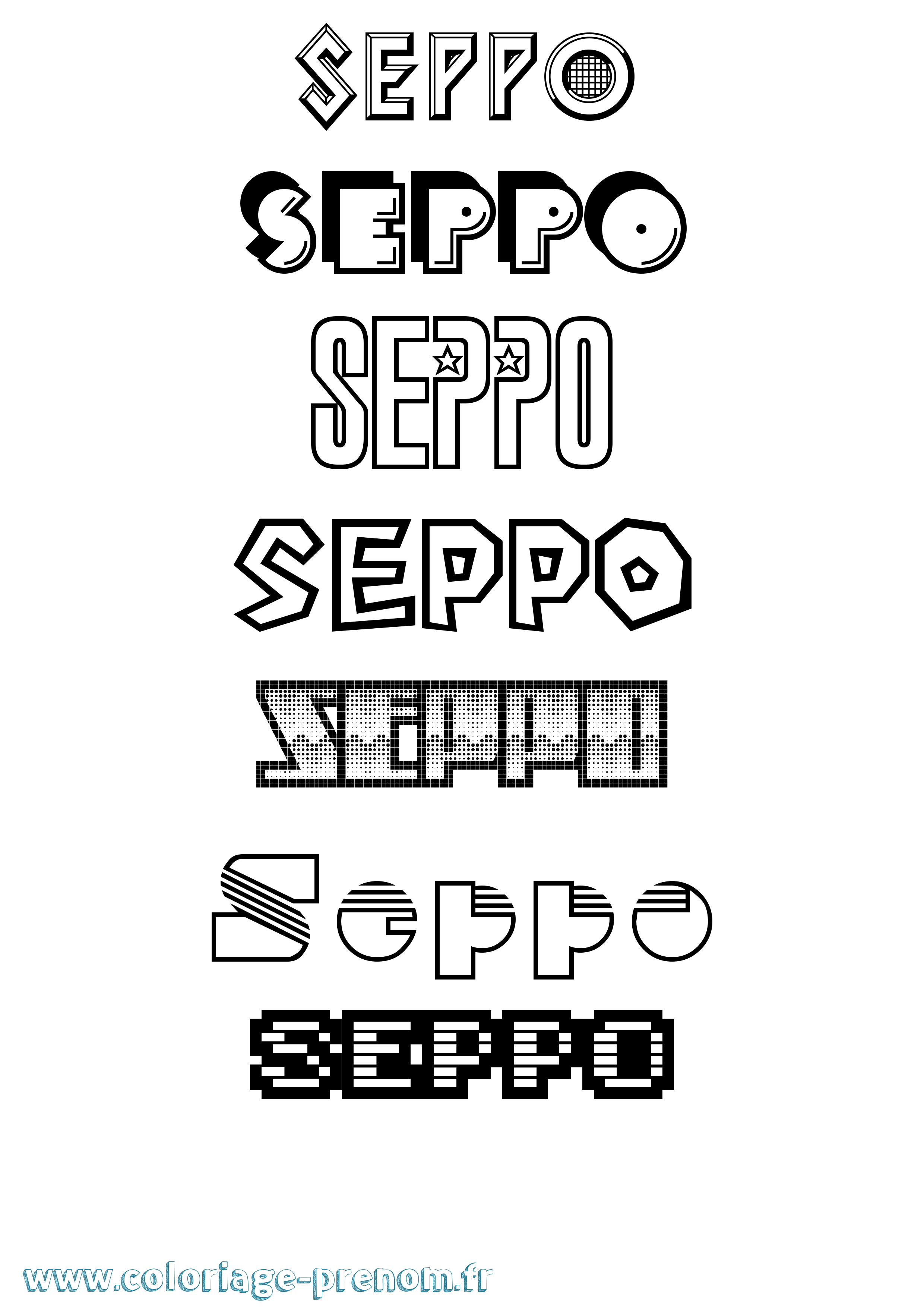 Coloriage Seppo Jeux Vidéos Coloriage prénom Seppo Jeux Vidéos