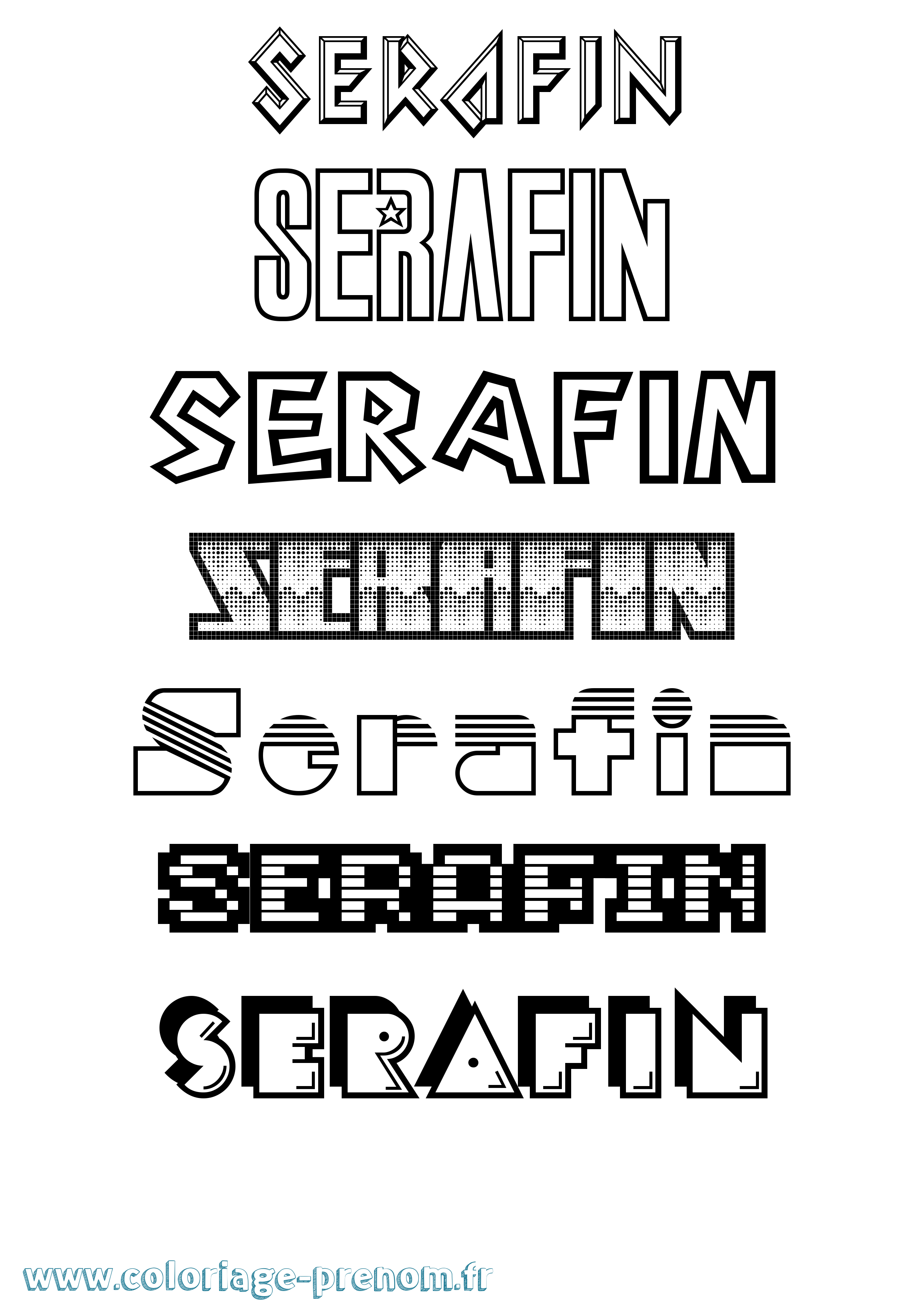 Coloriage Serafin Jeux Vidéos Coloriage prénom Serafin Jeux Vidéos