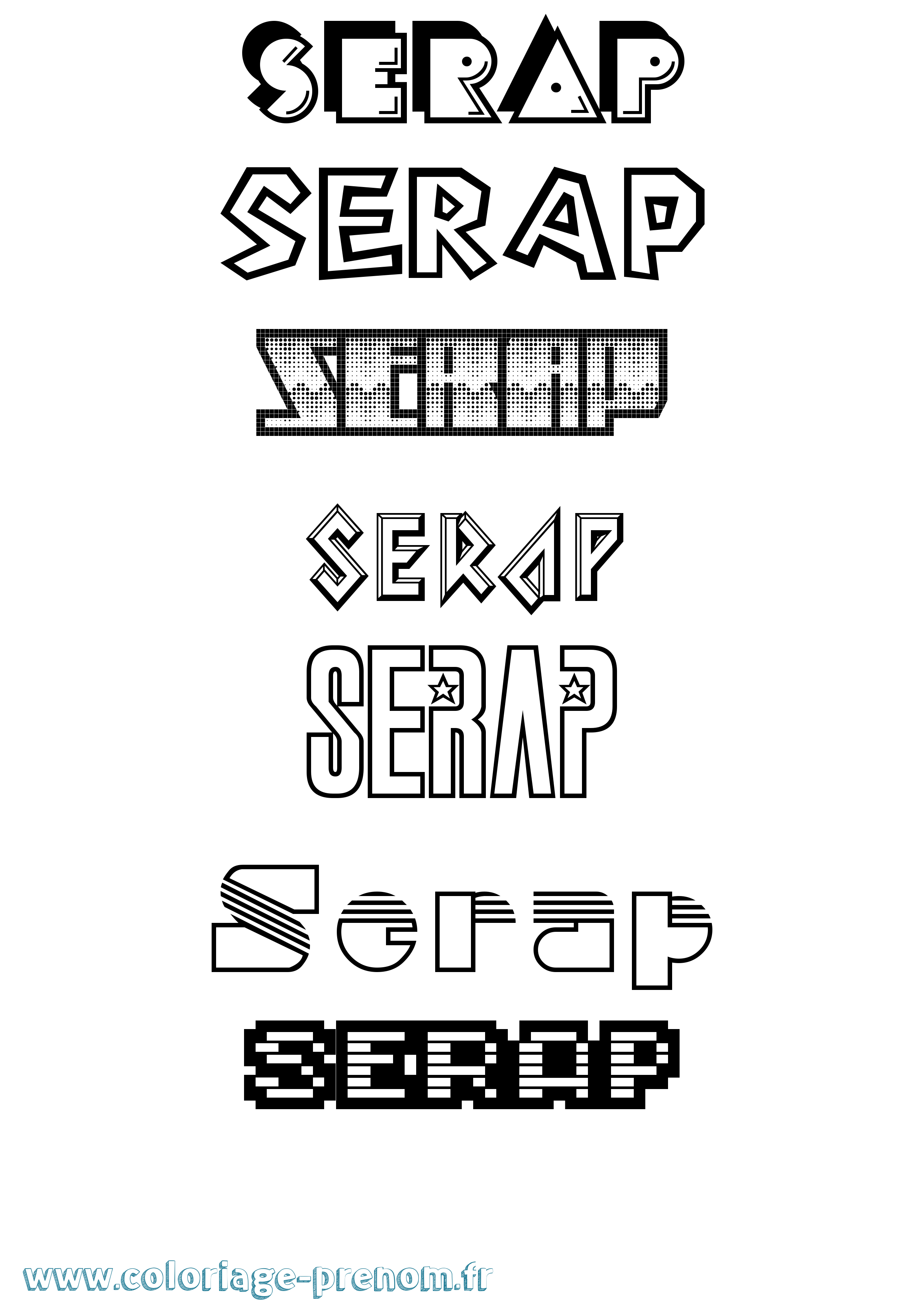 Coloriage Serap Jeux Vidéos Coloriage prénom Serap Jeux Vidéos