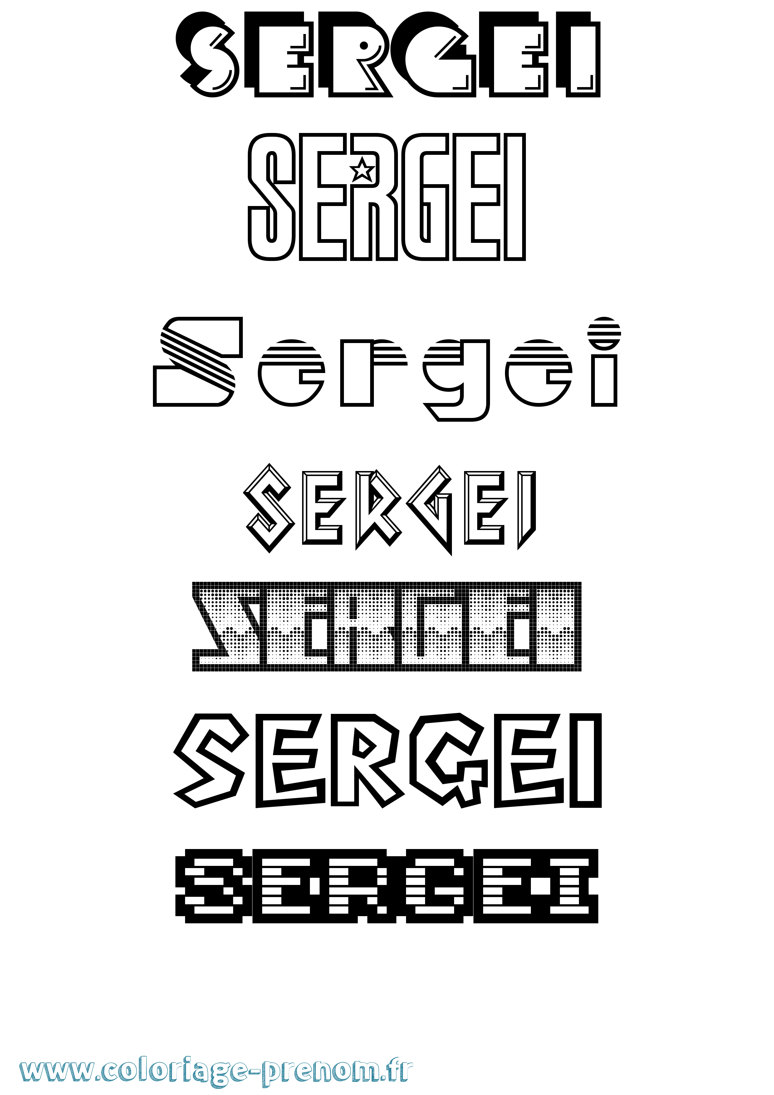 Coloriage Sergei Jeux Vidéos Coloriage prénom Sergei Jeux Vidéos