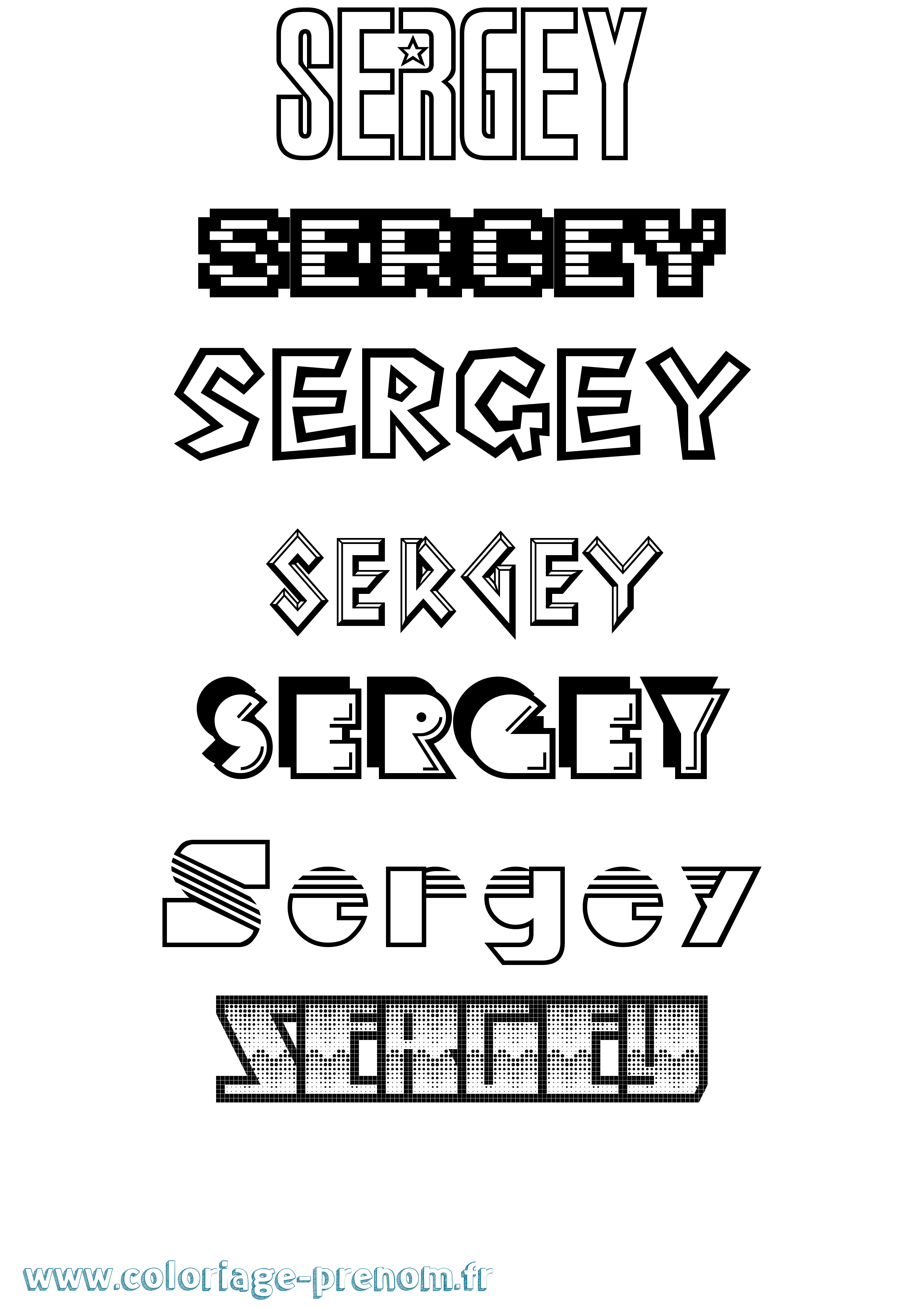 Coloriage Sergey Jeux Vidéos Coloriage prénom Sergey Jeux Vidéos