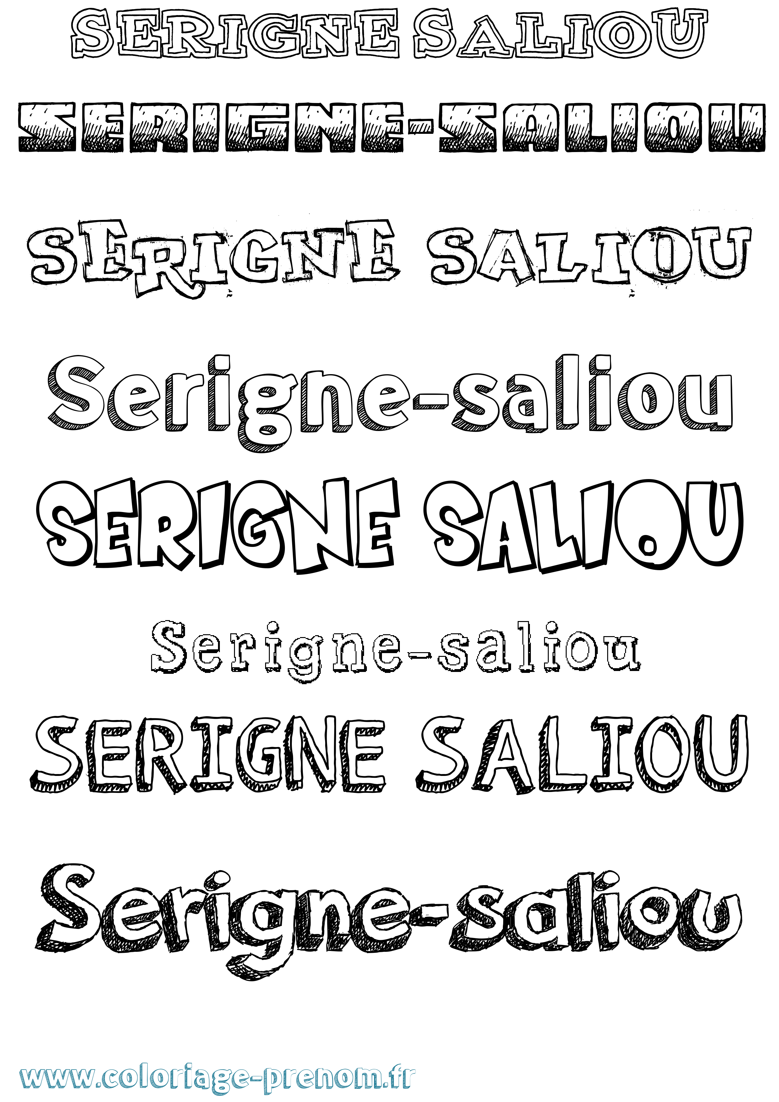 Coloriage Serigne-Saliou Dessiné Coloriage prénom Serigne-Saliou Dessiné