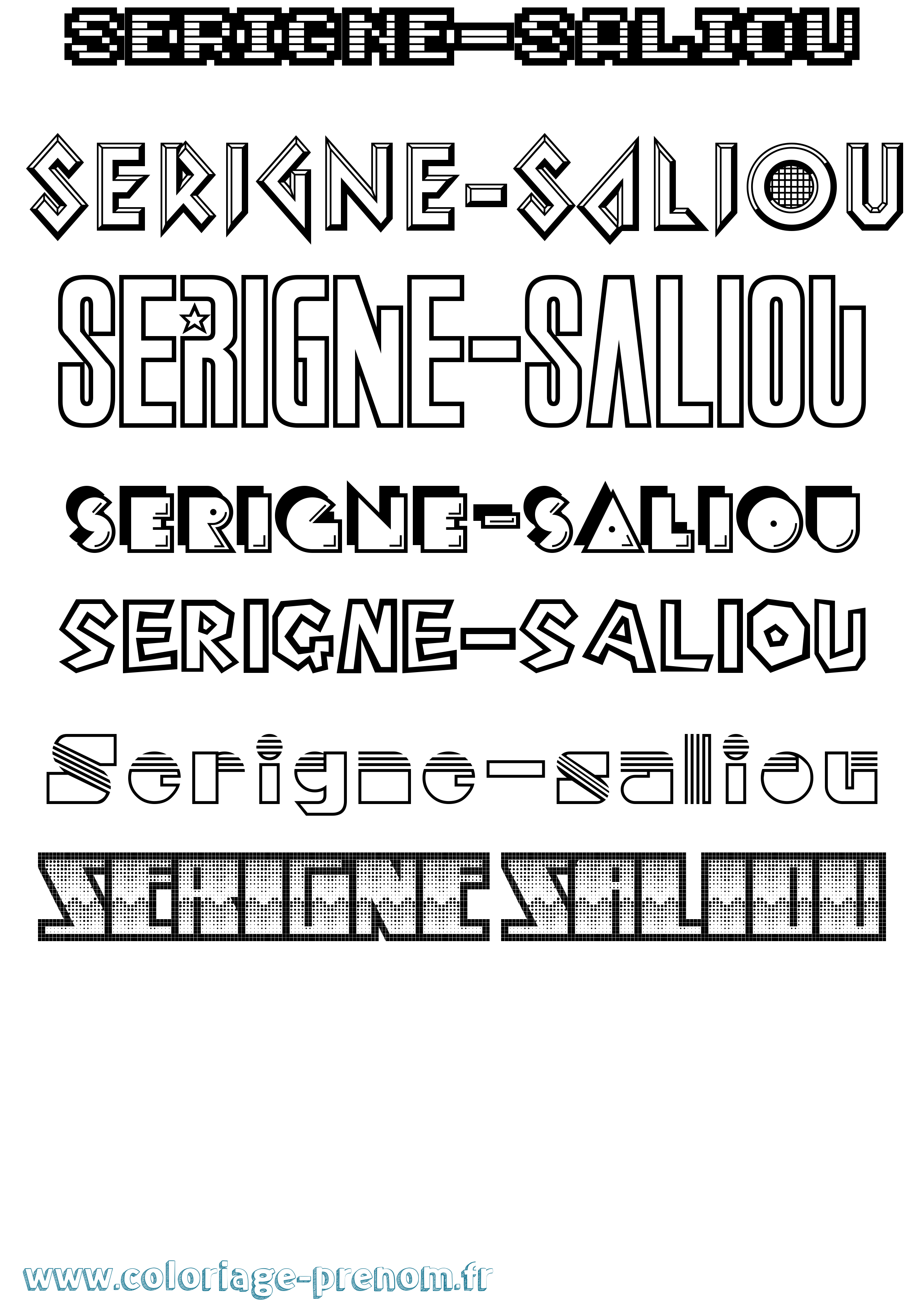 Coloriage Serigne-Saliou Jeux Vidéos Coloriage prénom Serigne-Saliou Jeux Vidéos