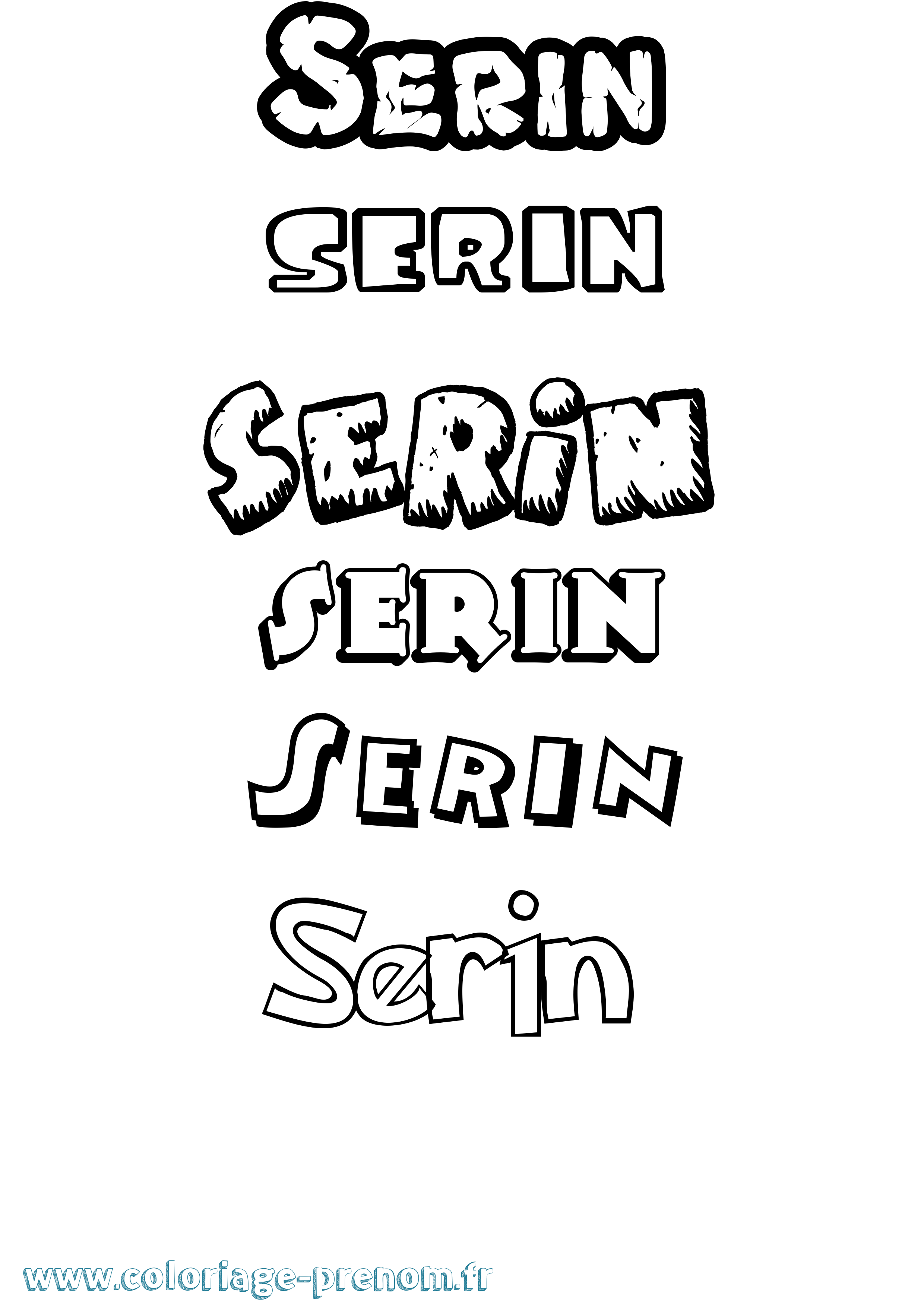 Coloriage Serin Dessin Animé Coloriage prénom Serin Dessin Animé
