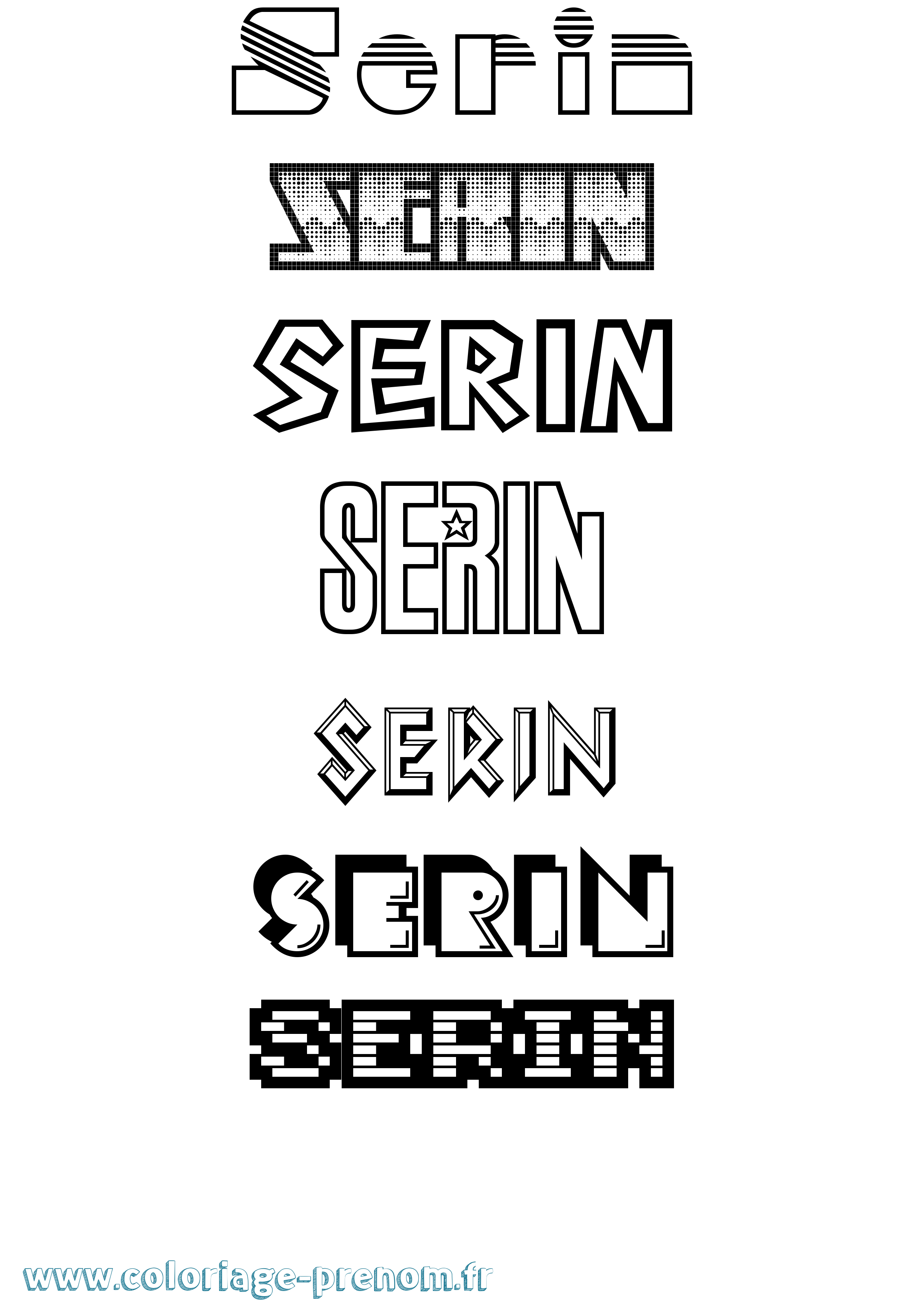Coloriage Serin Jeux Vidéos Coloriage prénom Serin Jeux Vidéos