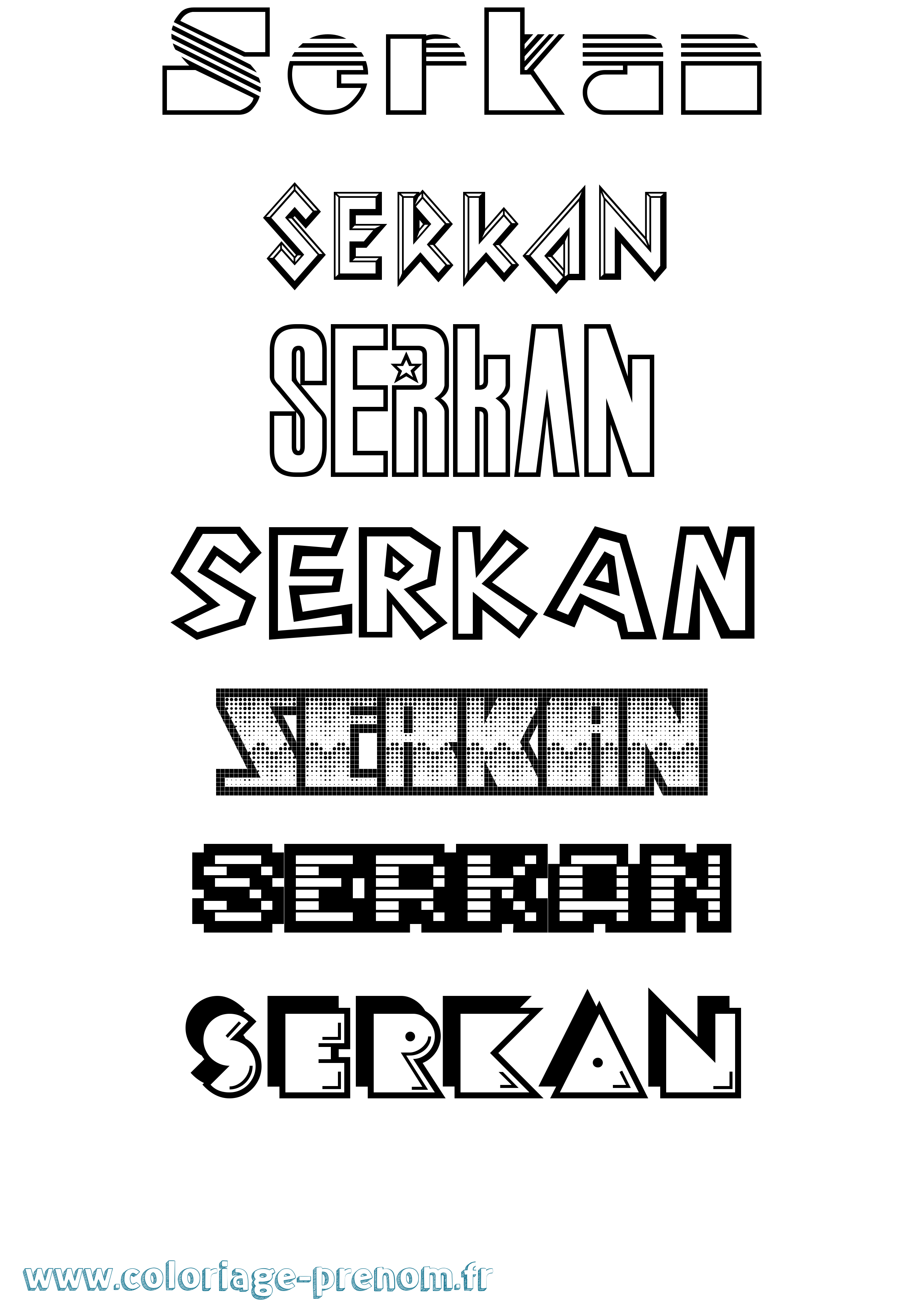 Coloriage Serkan Jeux Vidéos Coloriage prénom Serkan Jeux Vidéos